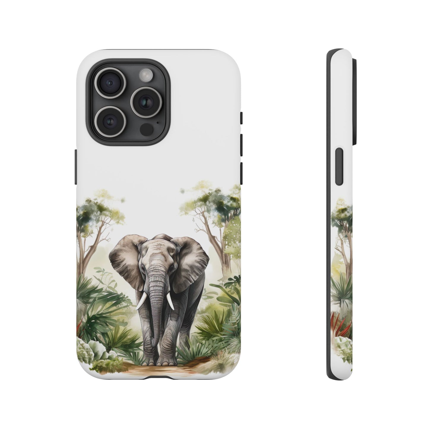 Serene Jungle Elephant Mobile Cover – Watercolor Wildlife Design