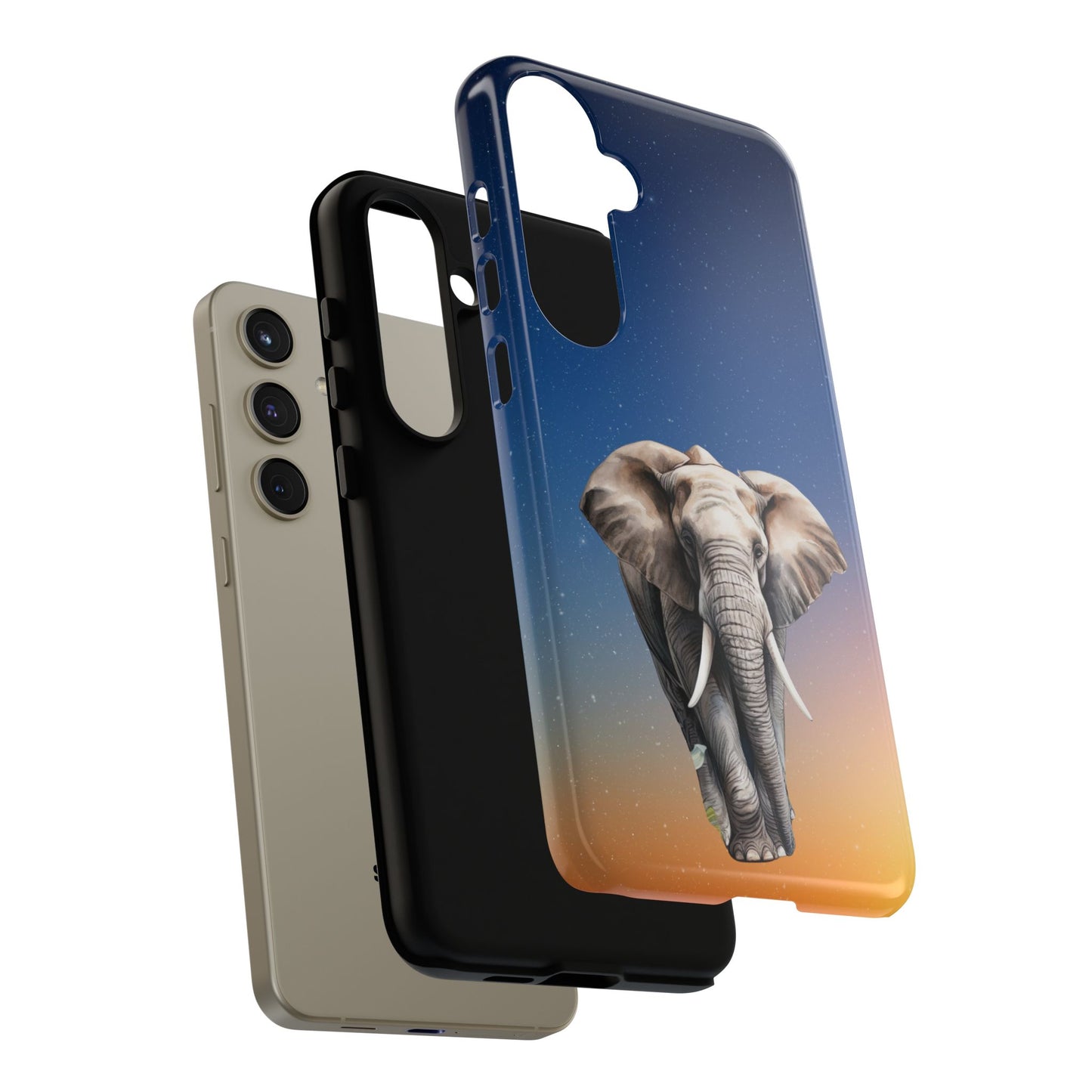 Celestial Elephant Mobile Cover – Dreamy Night Sky Aesthetic