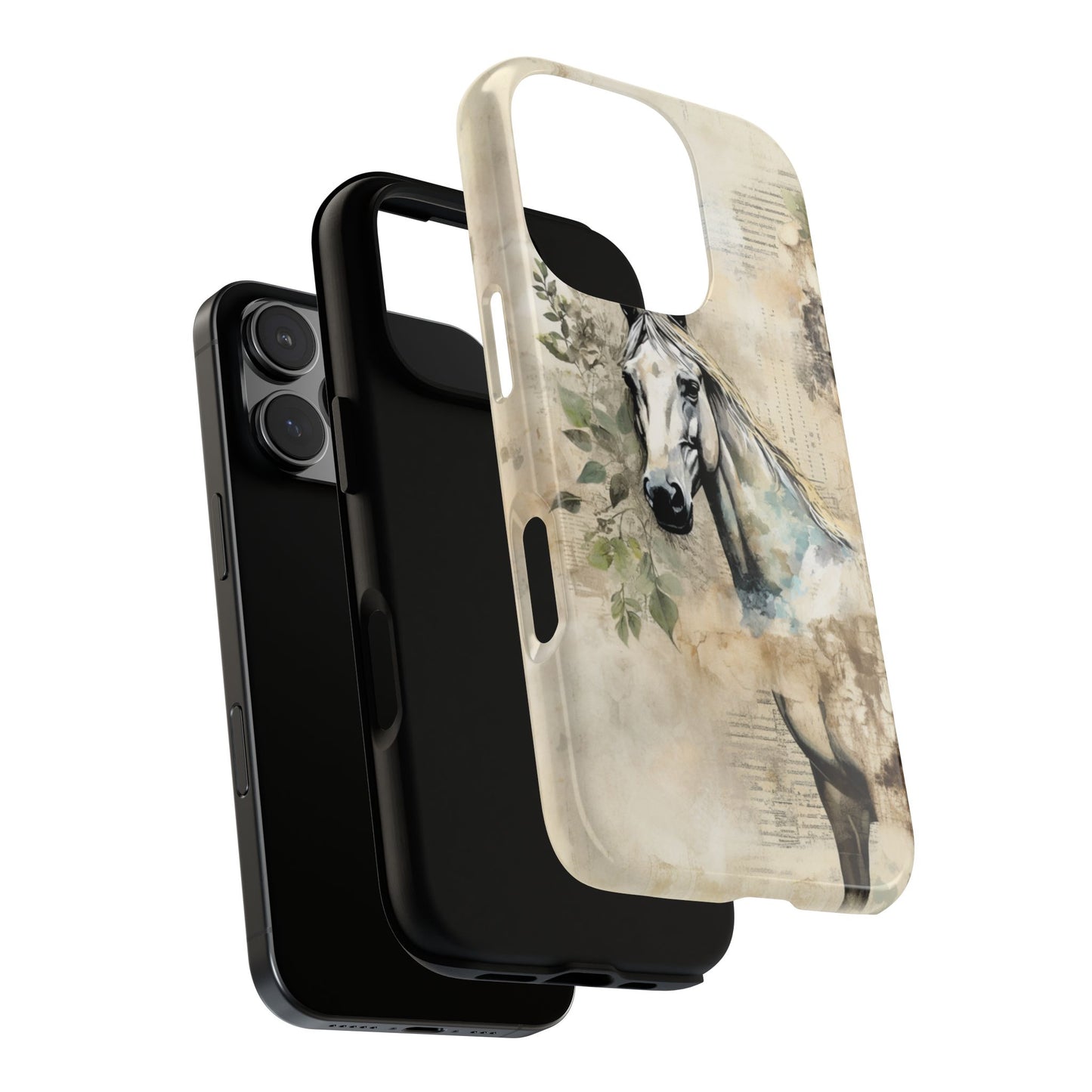 Watercolor Horse Print Phone Case - iPhone, Samsung & Google Pixel Cover - Artistic Equestrian Phone Case, Animal Lover Gift