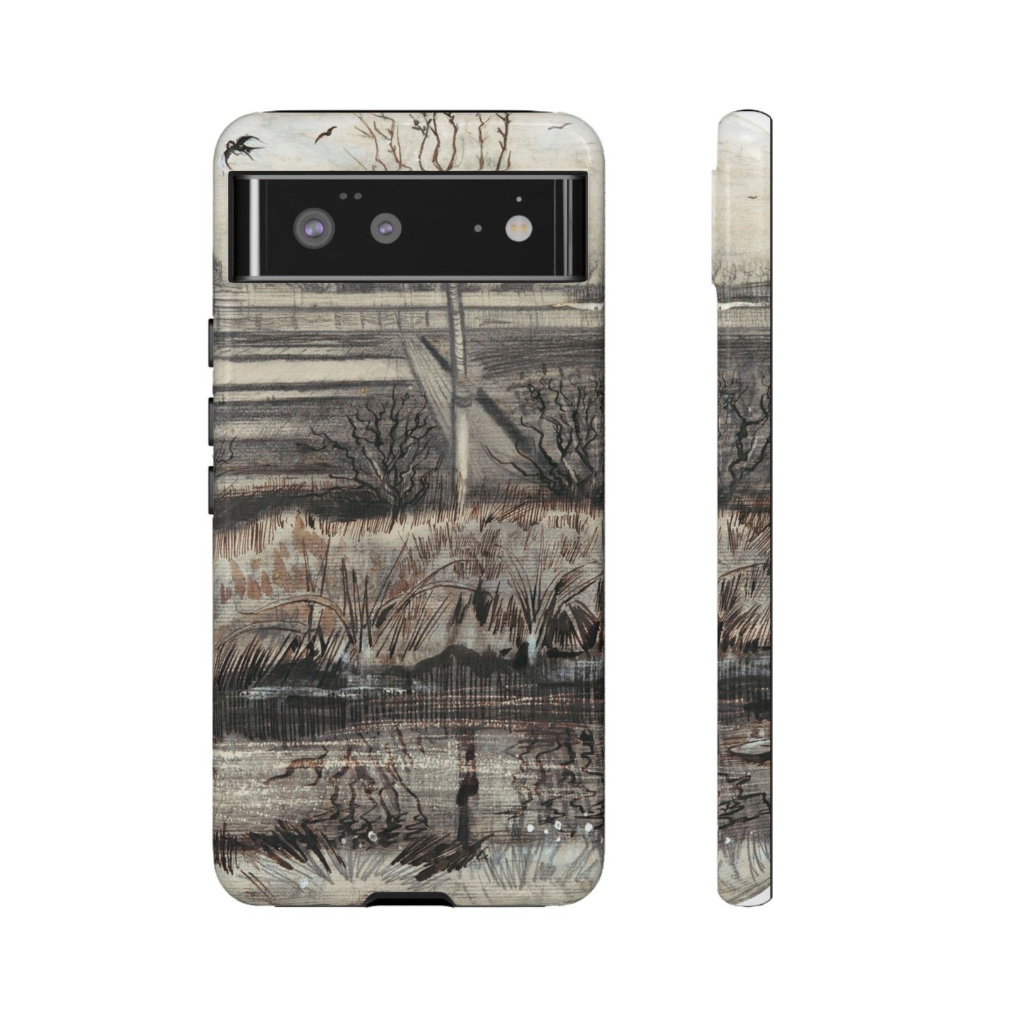 Vincent Van Gogh Lake Painting Phone Case - iPhone, Samsung, Google Pixel - Artistic Impressionist Cover