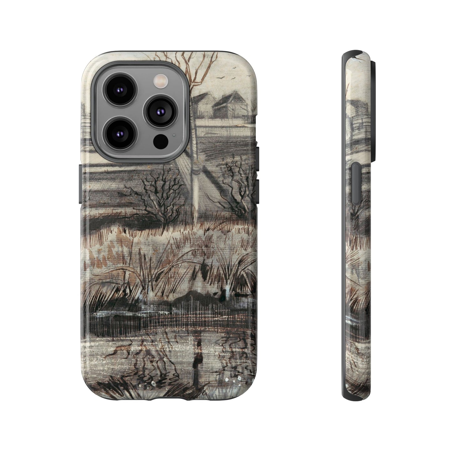 Vincent Van Gogh Lake Painting Phone Case - iPhone, Samsung, Google Pixel - Artistic Impressionist Cover