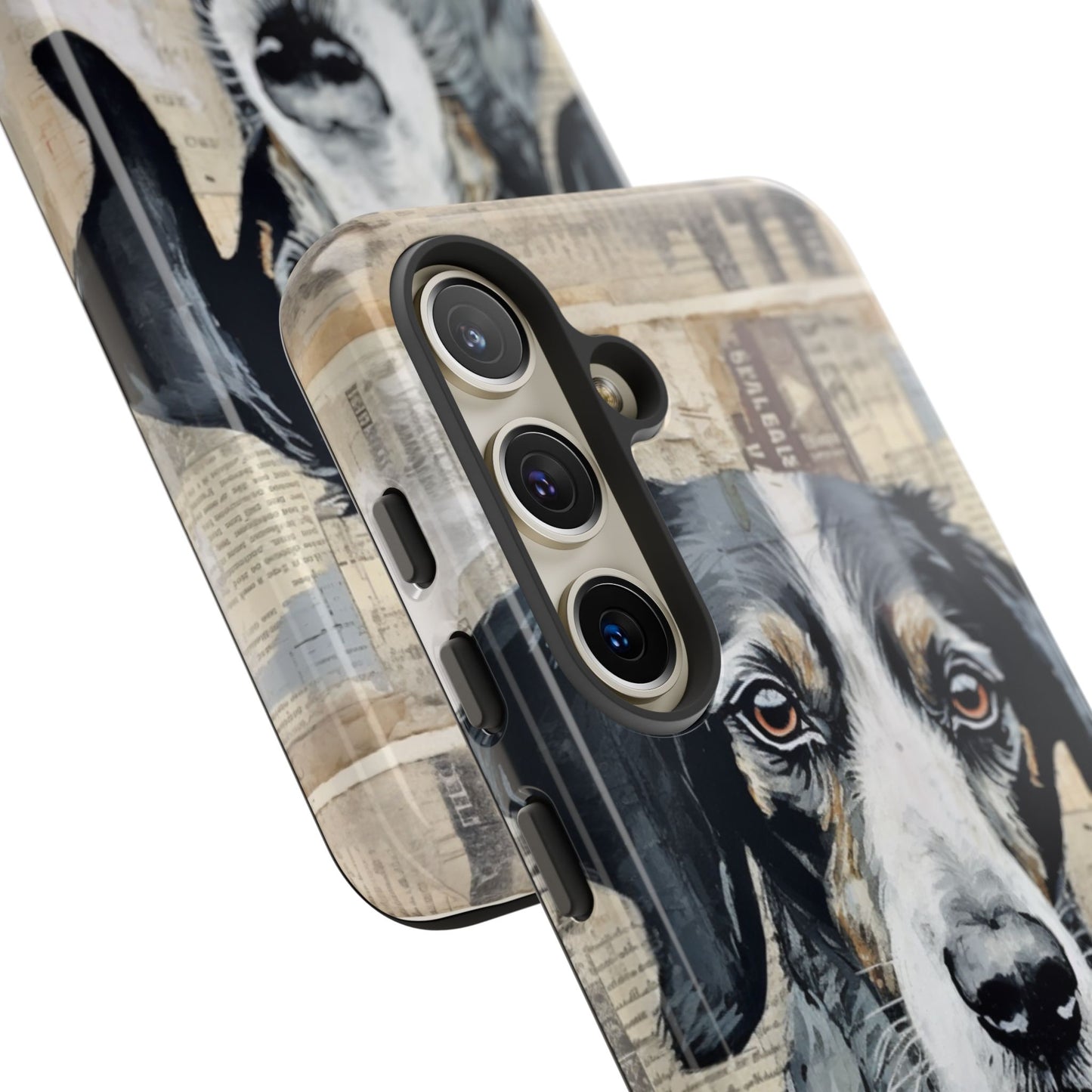 Rustic Dog Portrait – Vintage Collage Style
