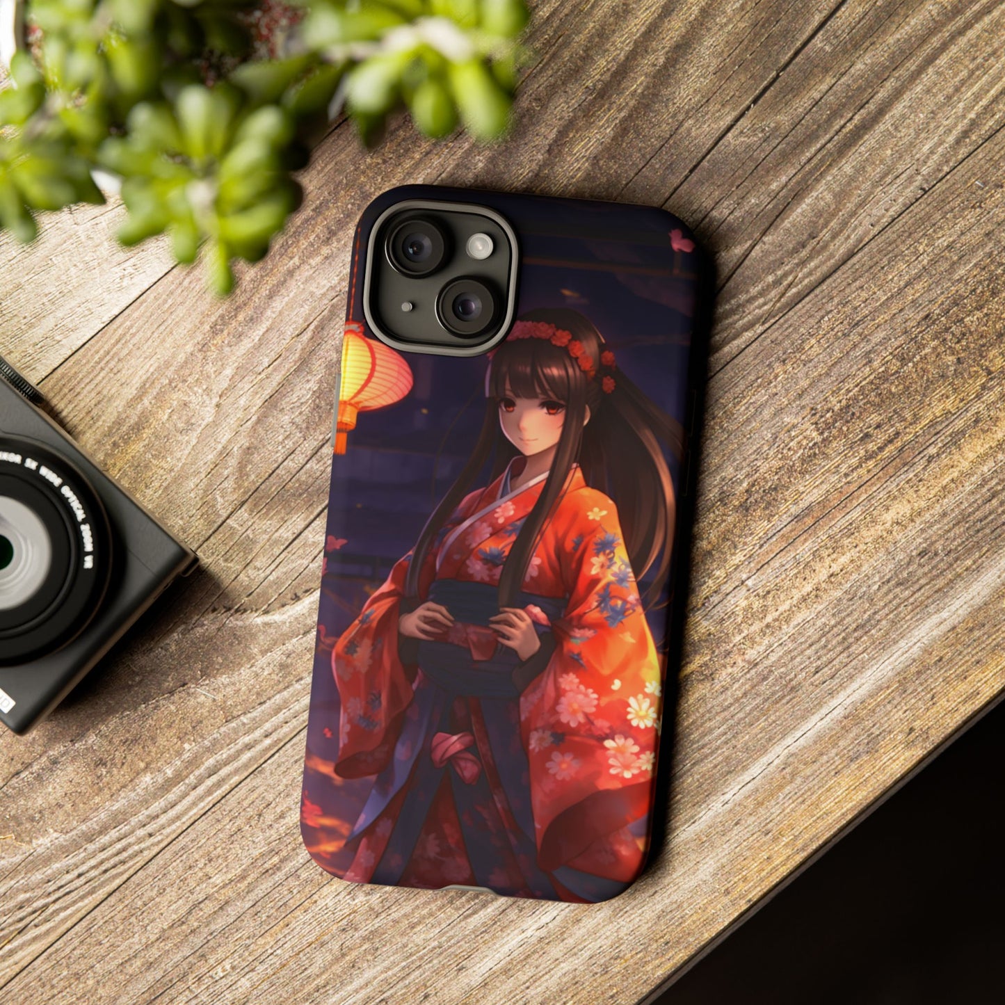 Anime Girl Phone Case - Cute Aesthetic Cover for iPhone, Samsung & Google Pixel, Girly Phone Case, Kawaii Phone Case, Anime Lover Gift