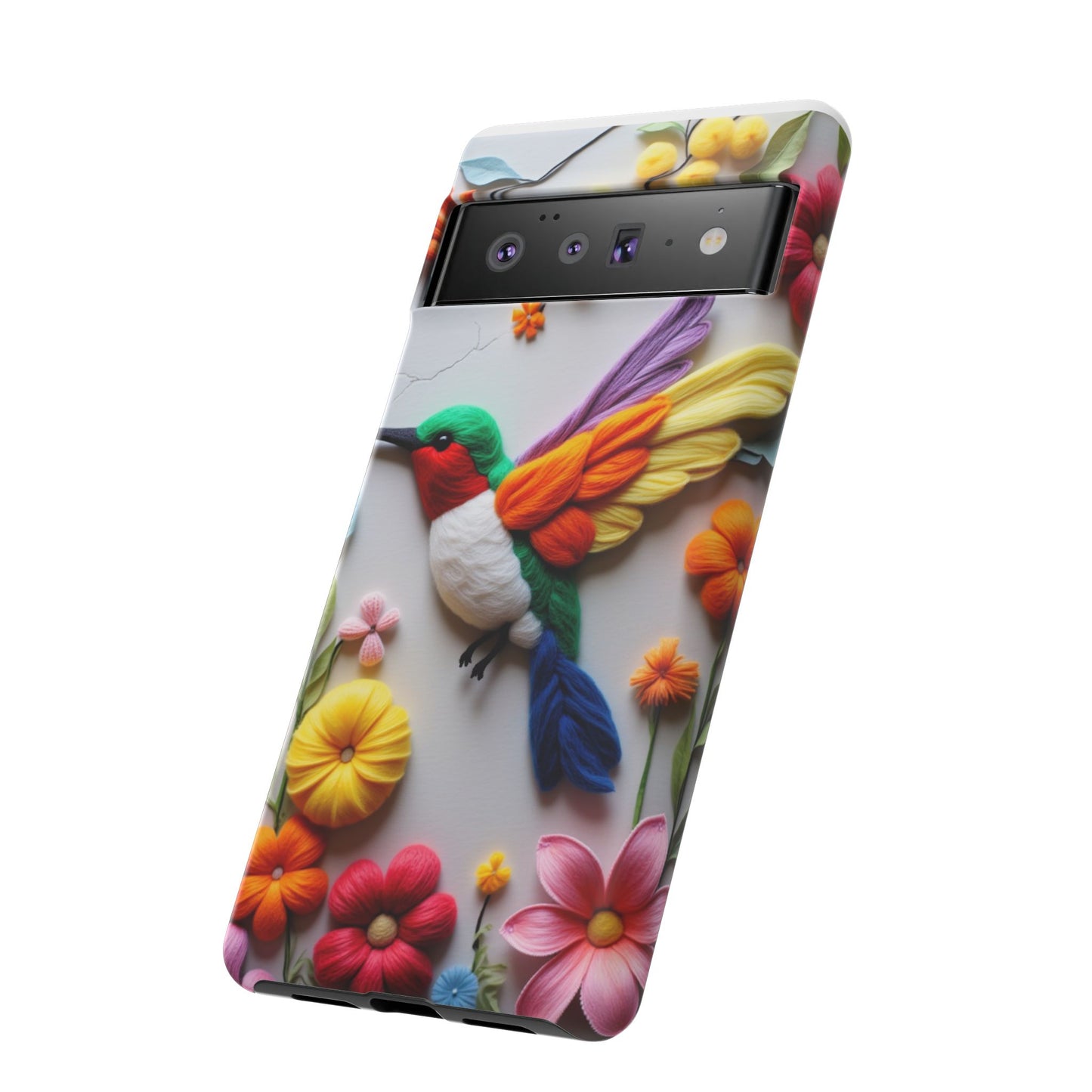 Elegant Hummingbird with Floral Mosaic Design | Nature's Artistic Vibes | iPhone 16 Pro