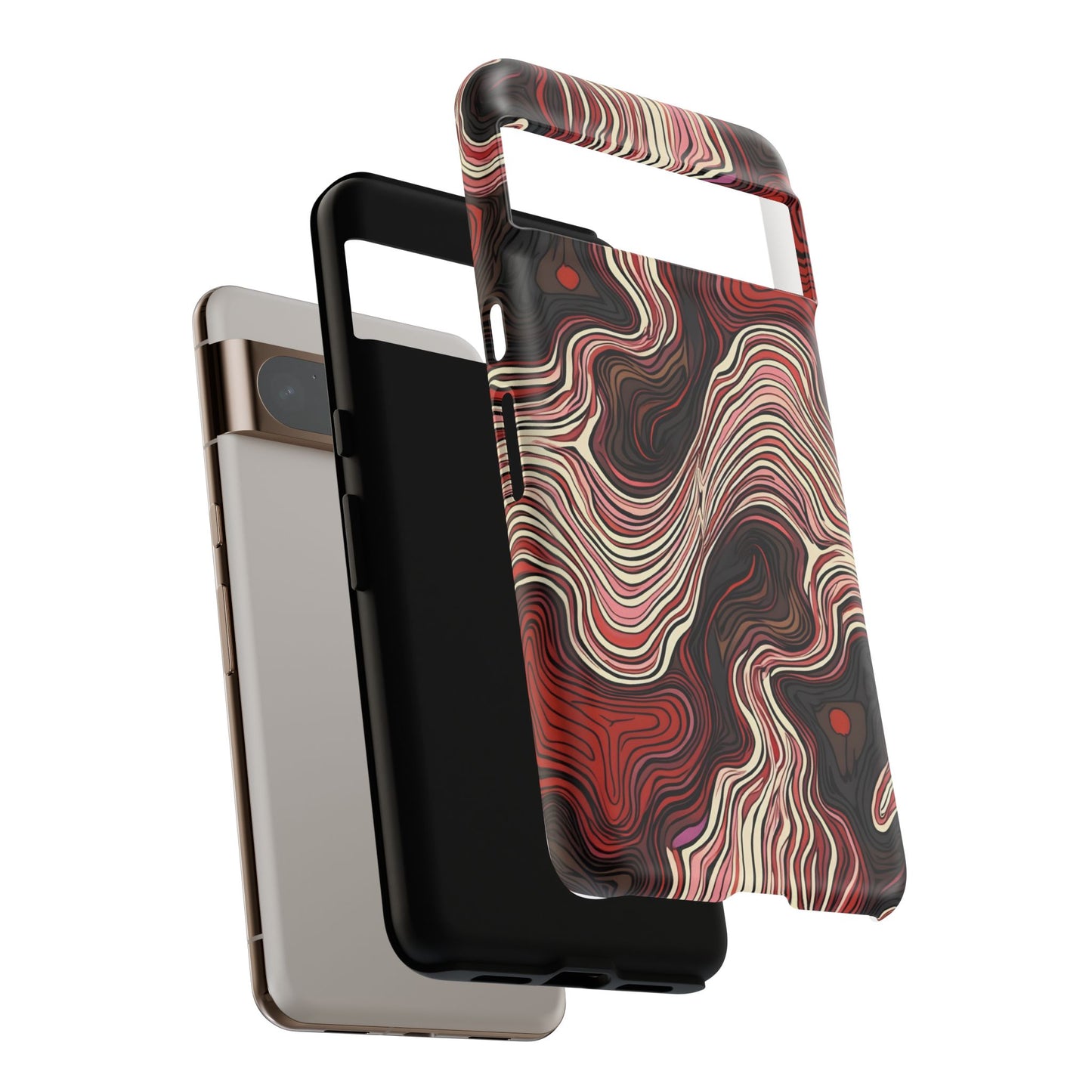 Abstract wavy illusion with swirling lines | Pattern Design