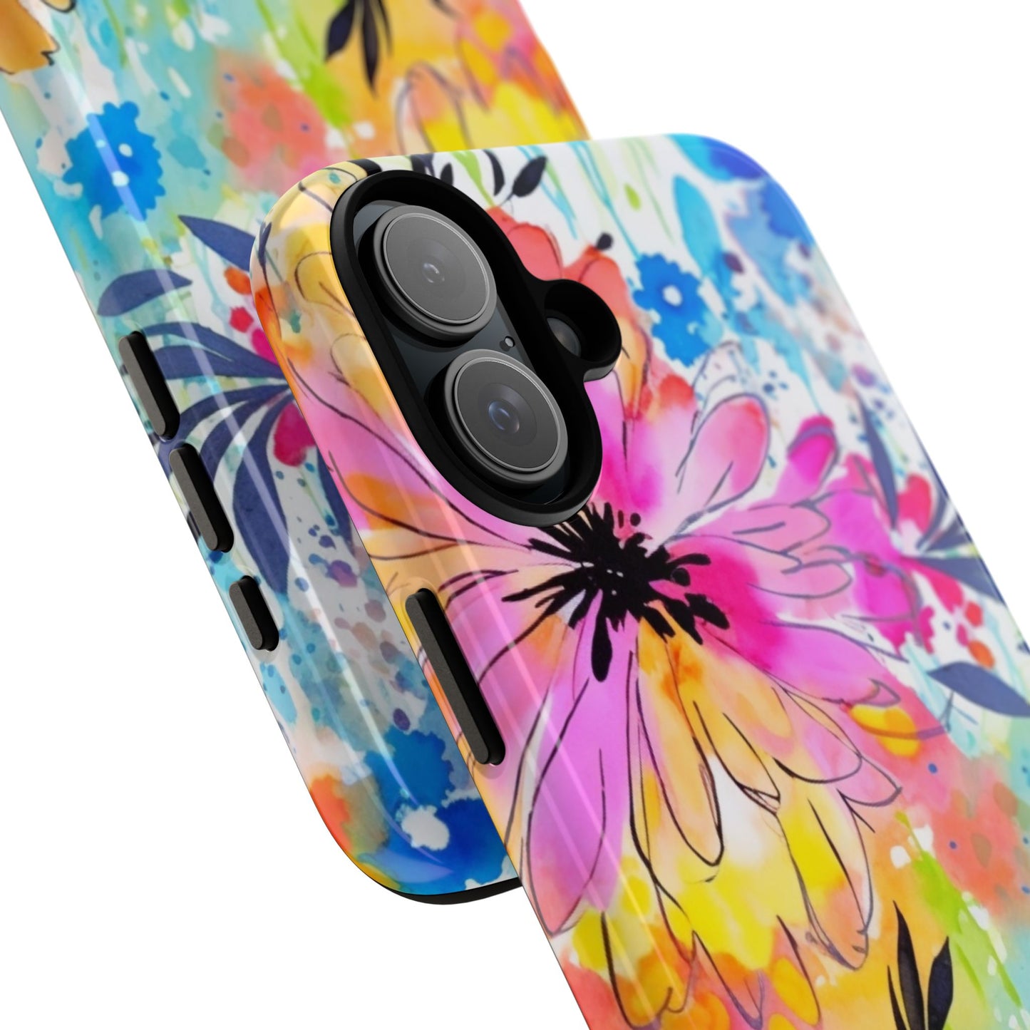 Abstract Watercolor Bloom Phone Case – Expressive & Vibrant