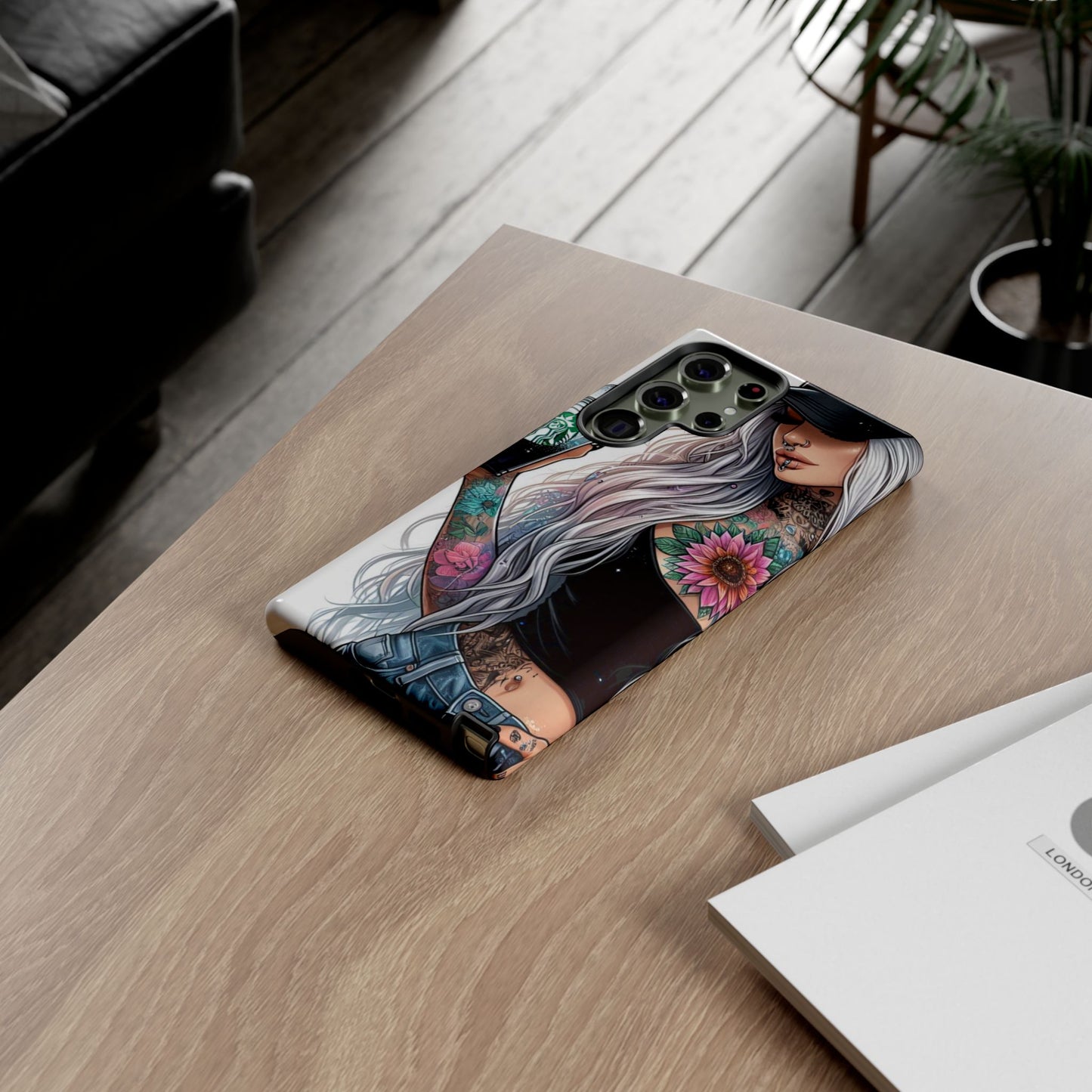 Tattooed Coffee Queen – Edgy Urban Aesthetic Mobile Cover