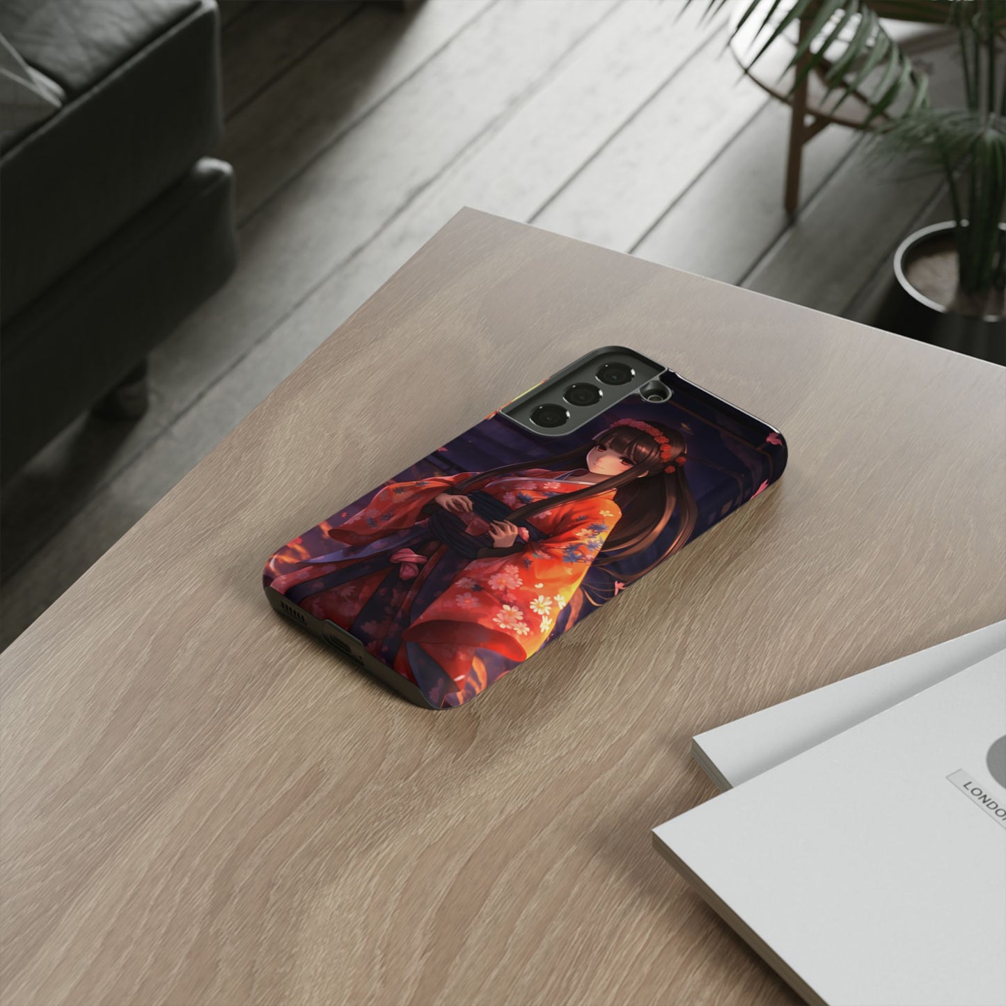 Anime Girl Phone Case - Cute Aesthetic Cover for iPhone, Samsung & Google Pixel, Girly Phone Case, Kawaii Phone Case, Anime Lover Gift