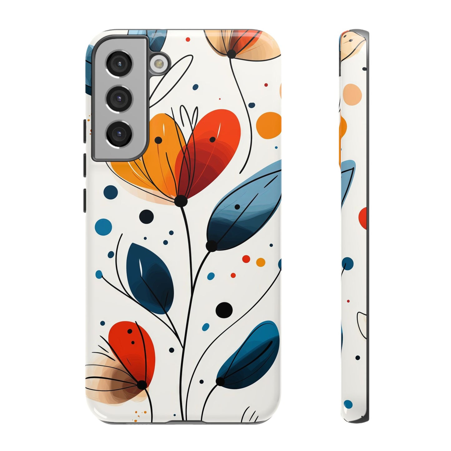 Floral Phone Case for iPhone, Samsung & Pixel | Abstract Colorful Flower Design | Vibrant Botanical Protective Cover