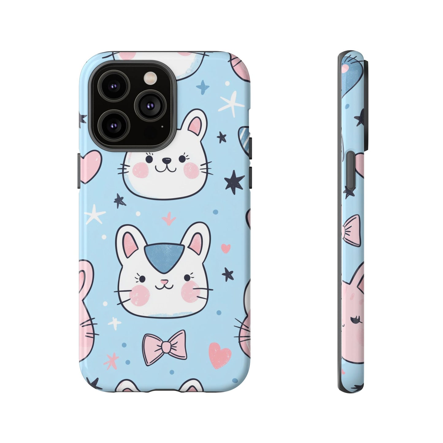 Kawaii Kitty Love Anime Phone Case for iPhone, Samsung, Google Pixel