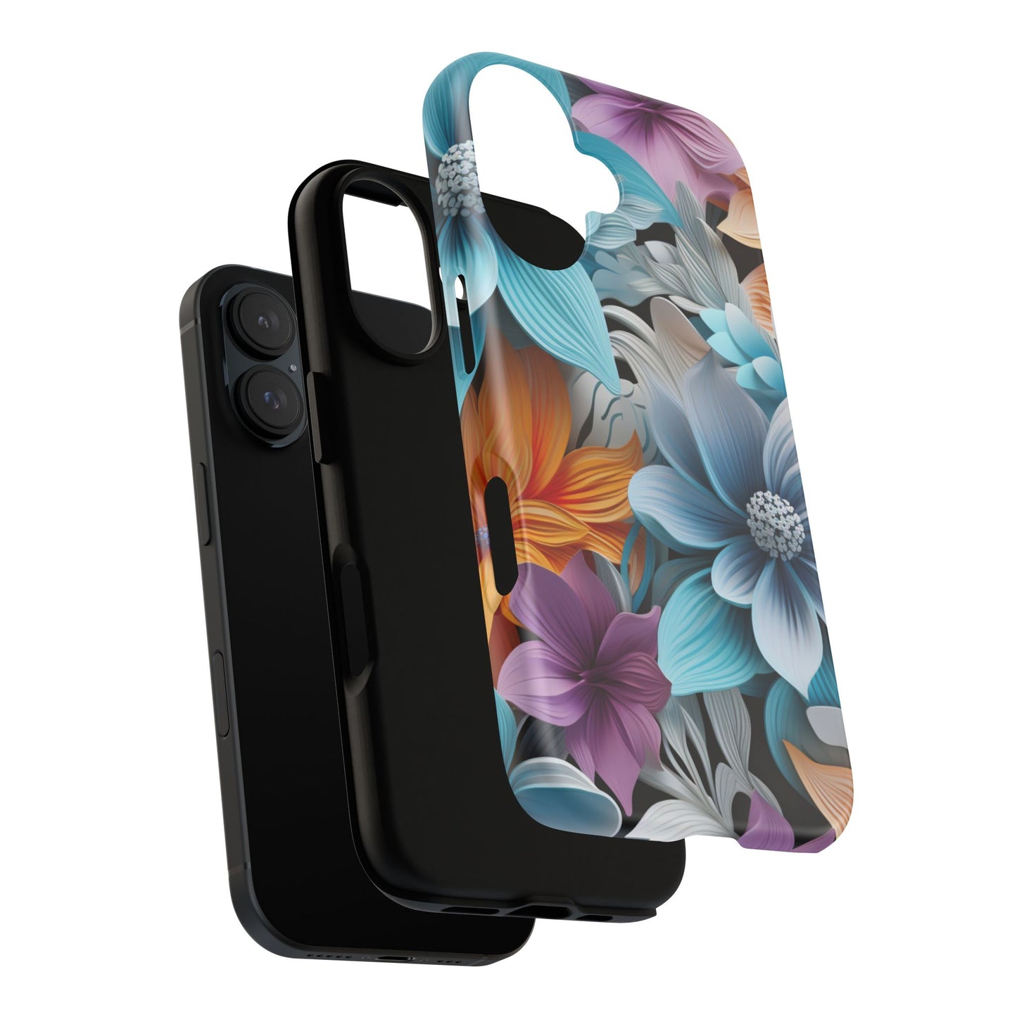 Elegant 3D Floral Bloom Mobile Case – Vivid & Artistic