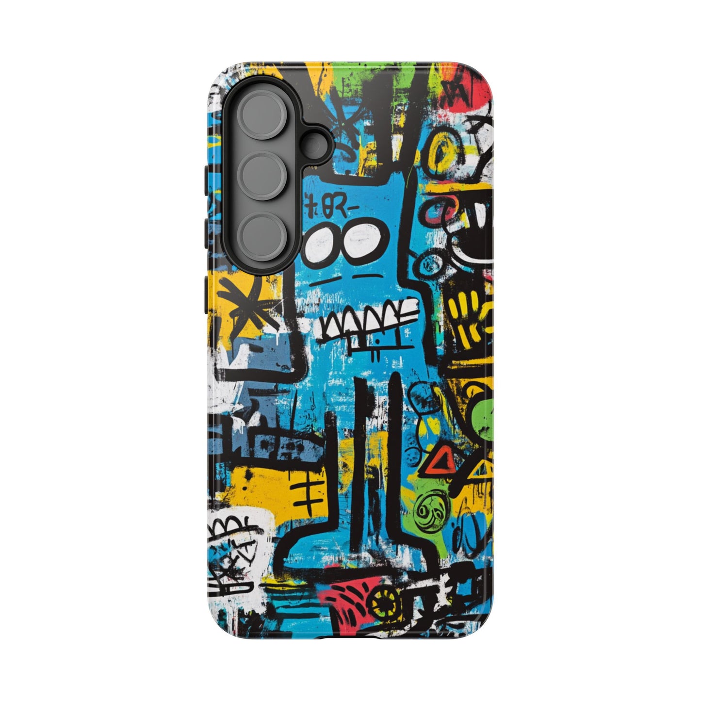 Basquiat Design Phone Case – Unique Street Art Protector - iPhone, Samsung & Google Pixel Cover - Artistic Painting Case, Art Lover Gift