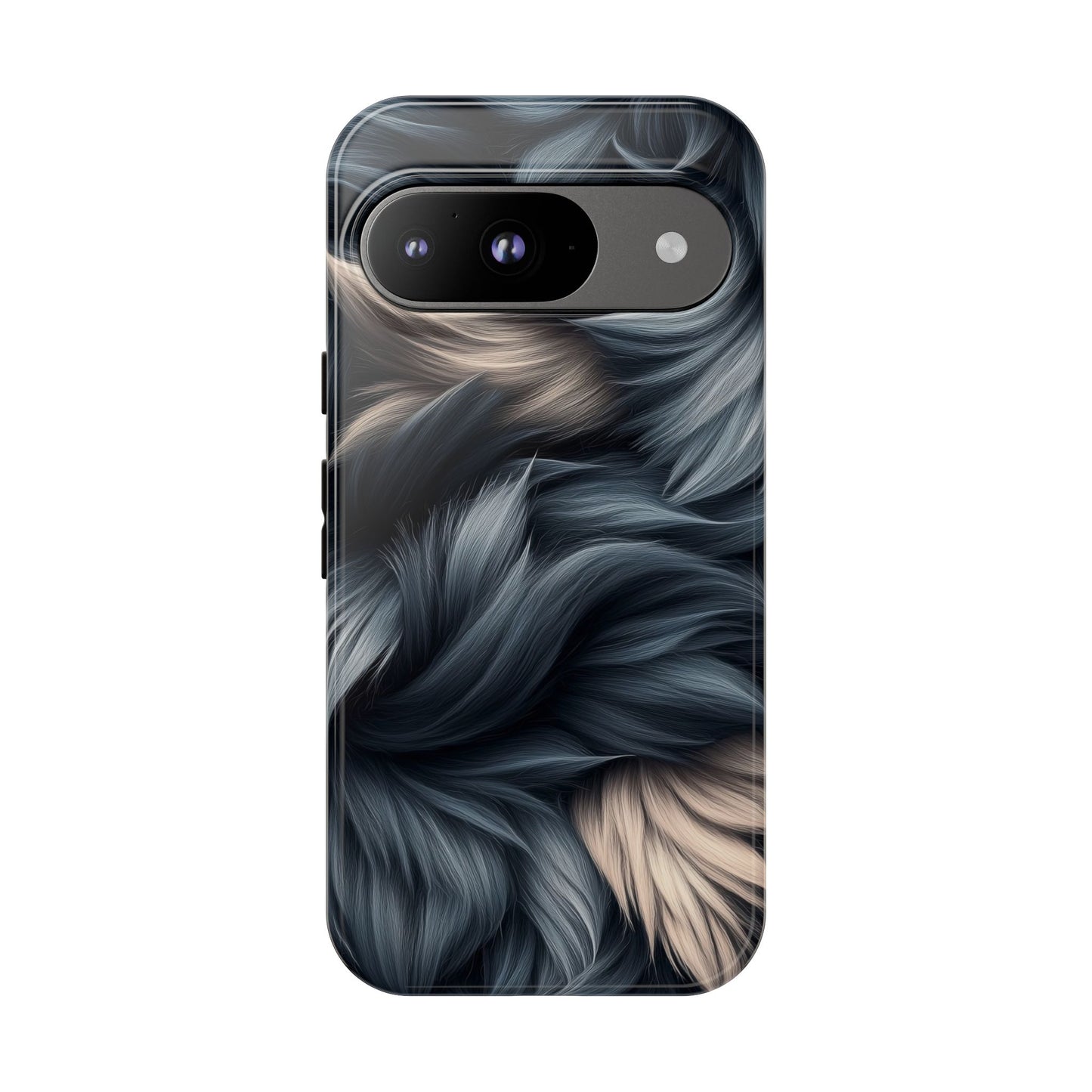 Midnight Wolf β Deep Silver & Purple Fur Phone Case for iPhone, Pixel & Samsung