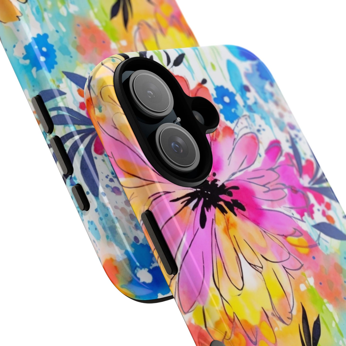 Abstract Watercolor Bloom Phone Case – Expressive & Vibrant