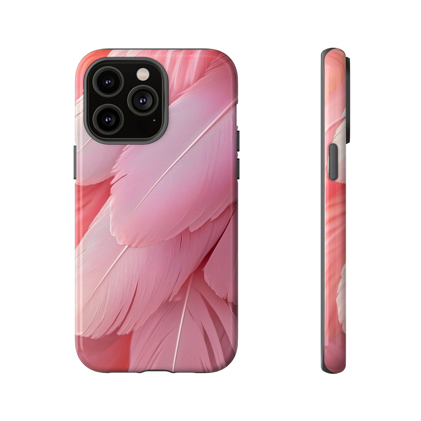 Blush Flamingo Feather Phone Case for iPhone, Samsung & Google Pixel