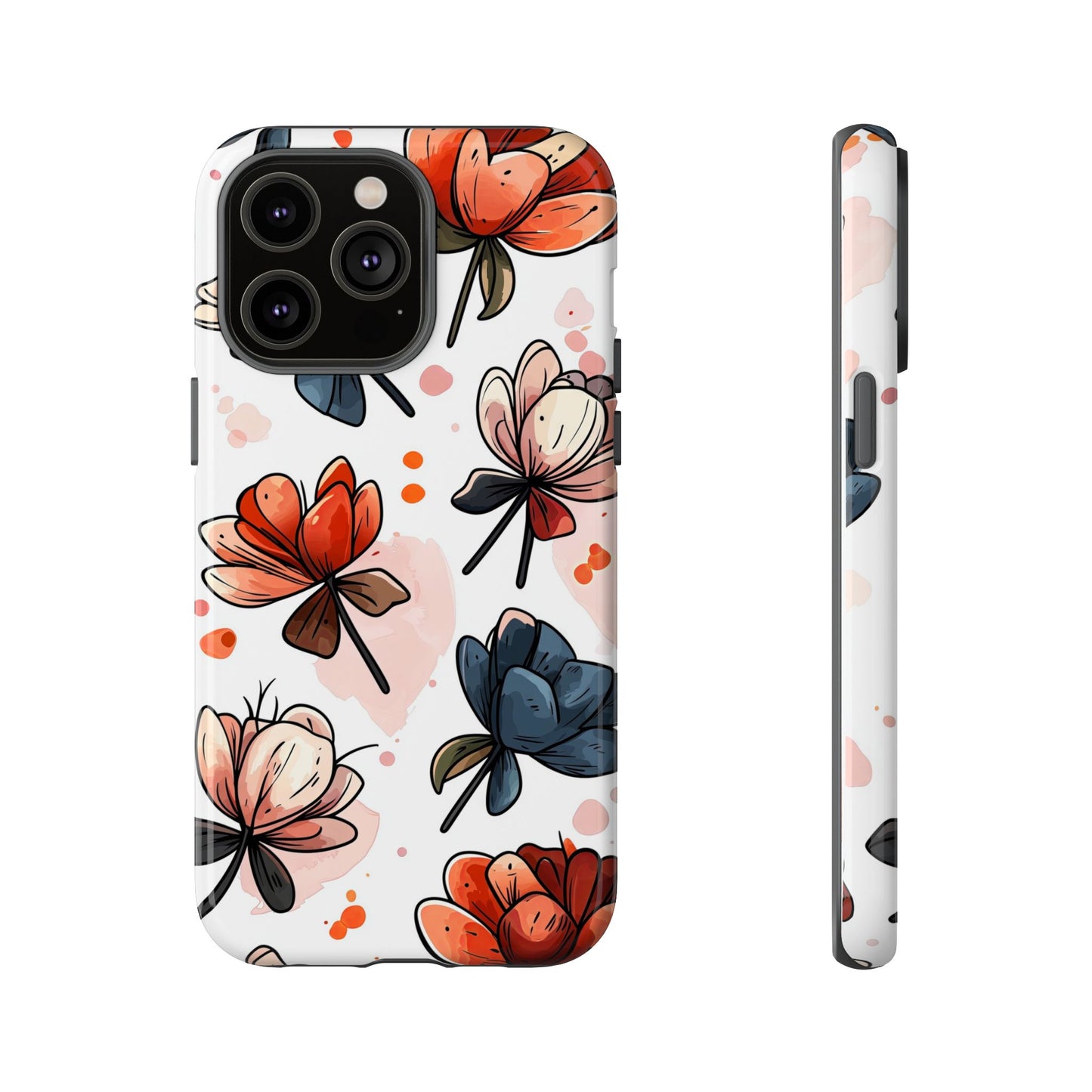 Bold Bloom Watercolor Floral Phone Case for iPhone, Samsung & Google Pixel | Artistic Flower Pattern