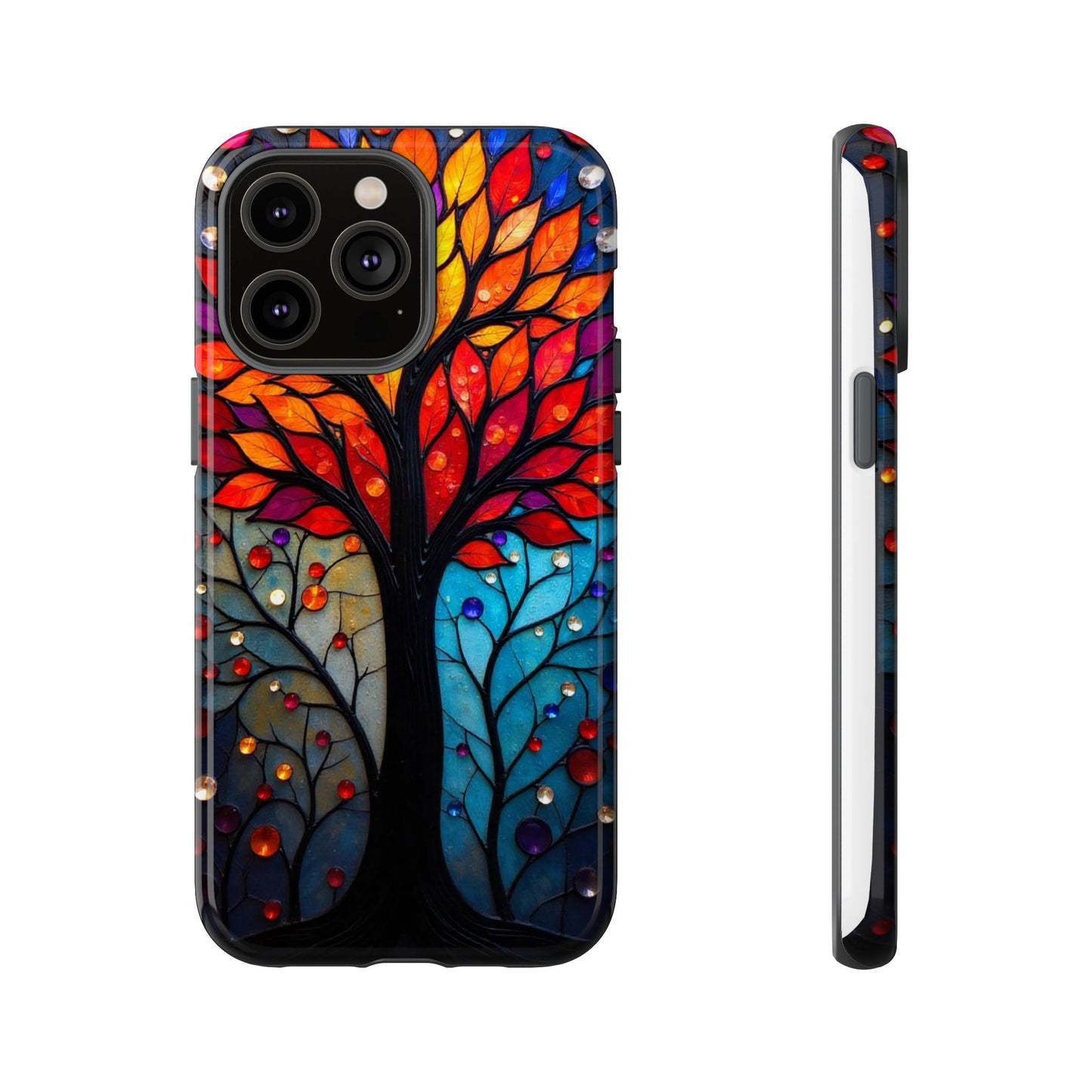 Stained Glass Tree: Vibrant Elegance for Your Case