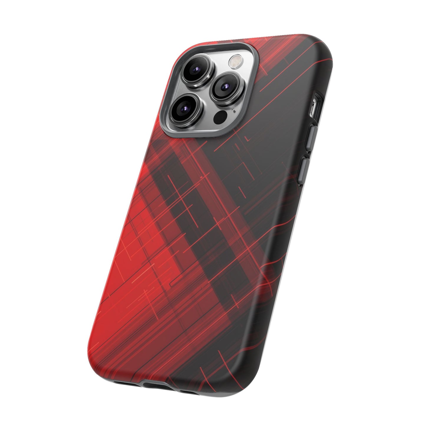 Abstract Red and Black Geometric Pattern