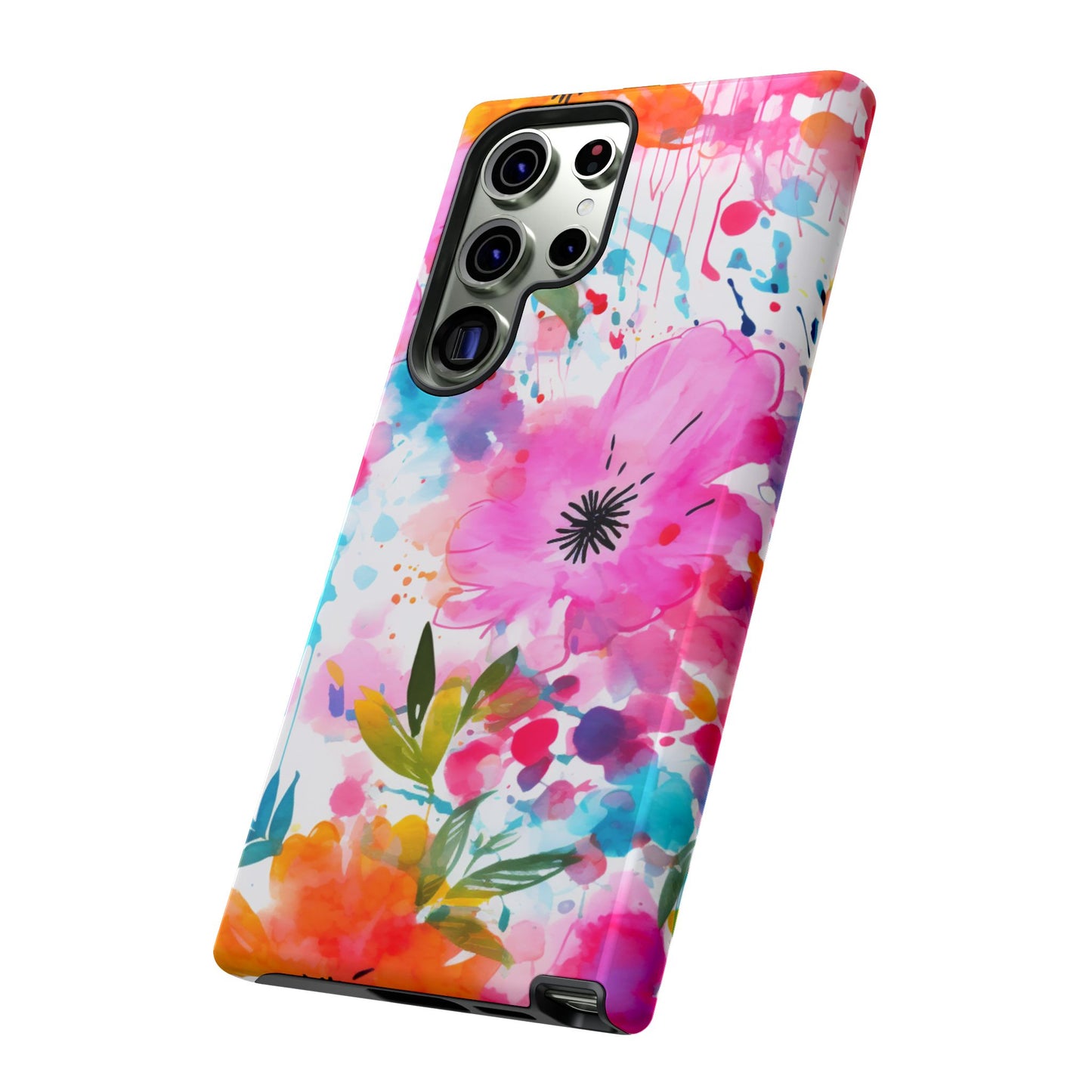 Vibrant Watercolor Floral Phone Case – Artistic & Colorful Design