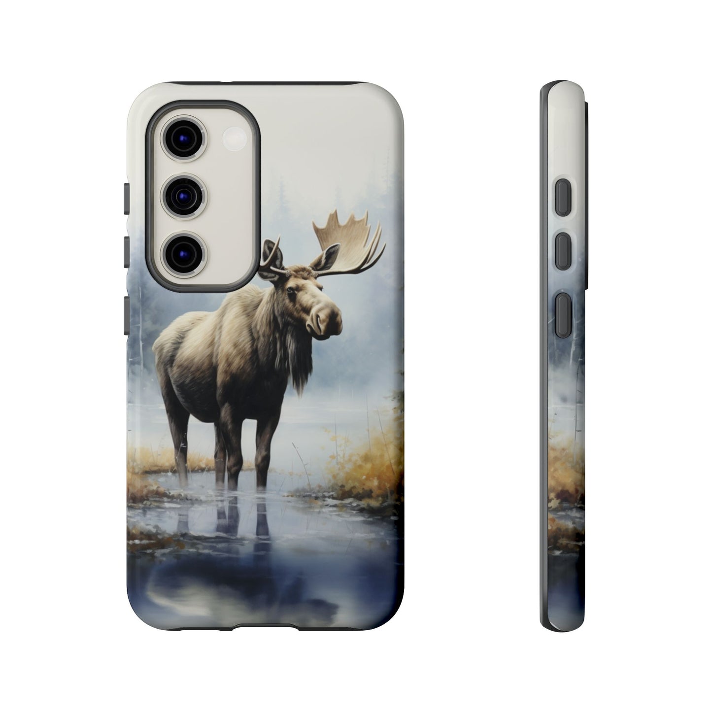 Majestic Moose Print Phone Case β Durable & Stylish Wildlife Design - iPhone, Samsung & Google Pixel Cover - Artistic Elk Phone Case, Animal Lover Gift