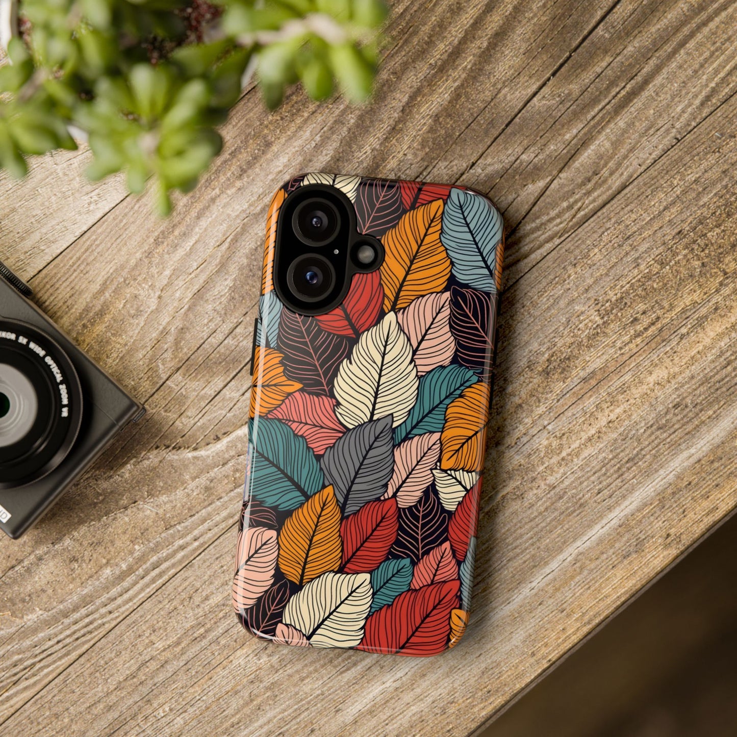 Colorful Abstract Leaves Pattern Design