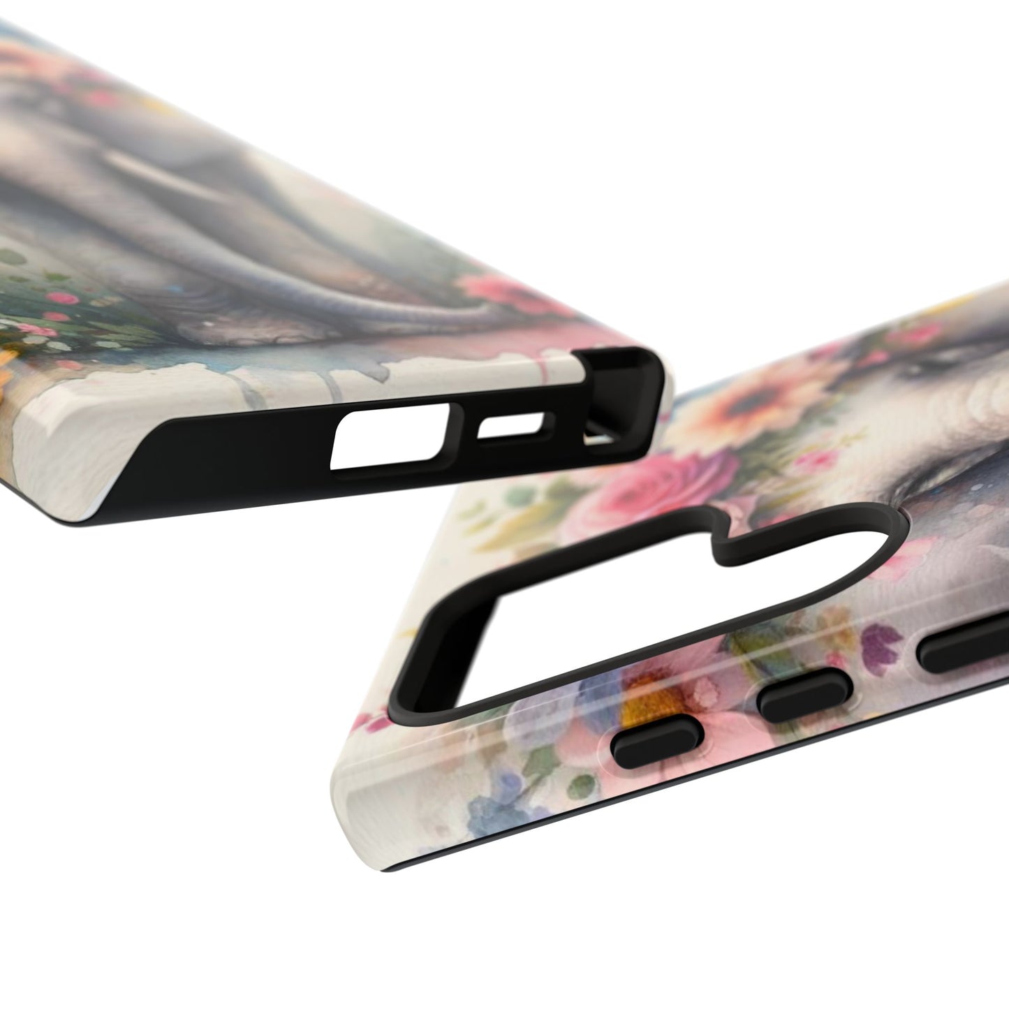 Watercolor Floral Elephant Mobile Cover – Dreamy Artistic Design