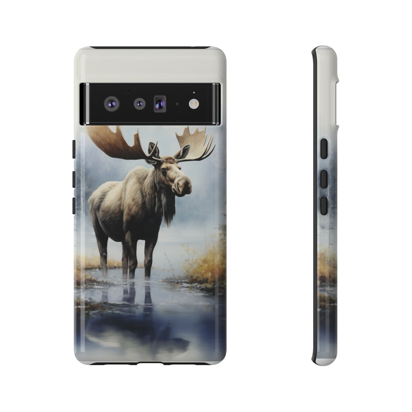 Majestic Moose Print Phone Case β Durable & Stylish Wildlife Design - iPhone, Samsung & Google Pixel Cover - Artistic Elk Phone Case, Animal Lover Gift