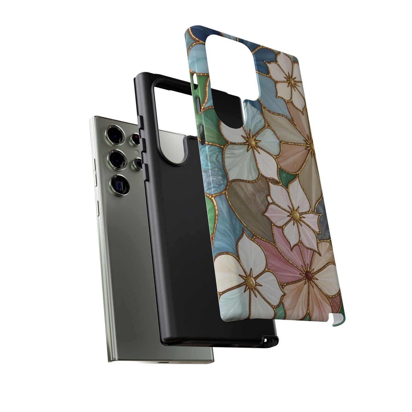 Floral Symphony: Stained Glass Elegance