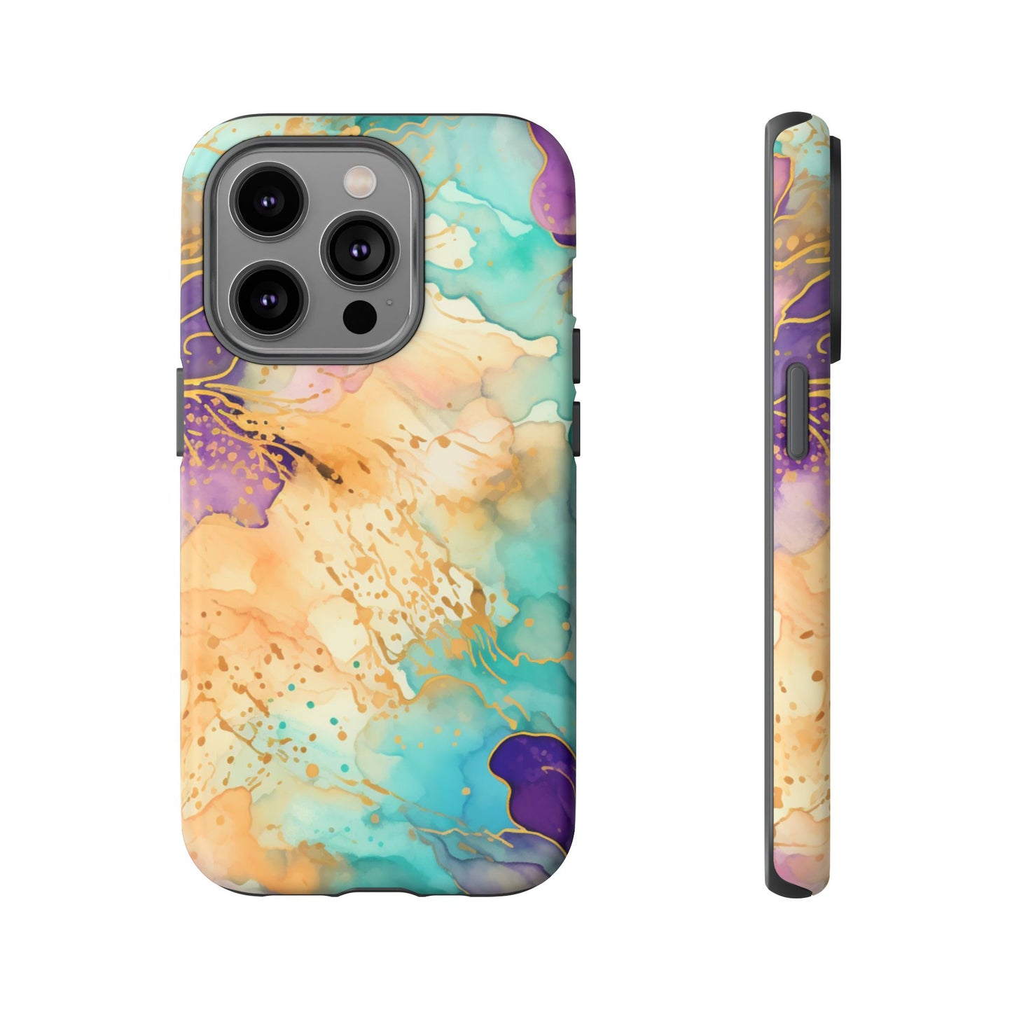 Golden Aura Abstract Watercolor Mobile Case
