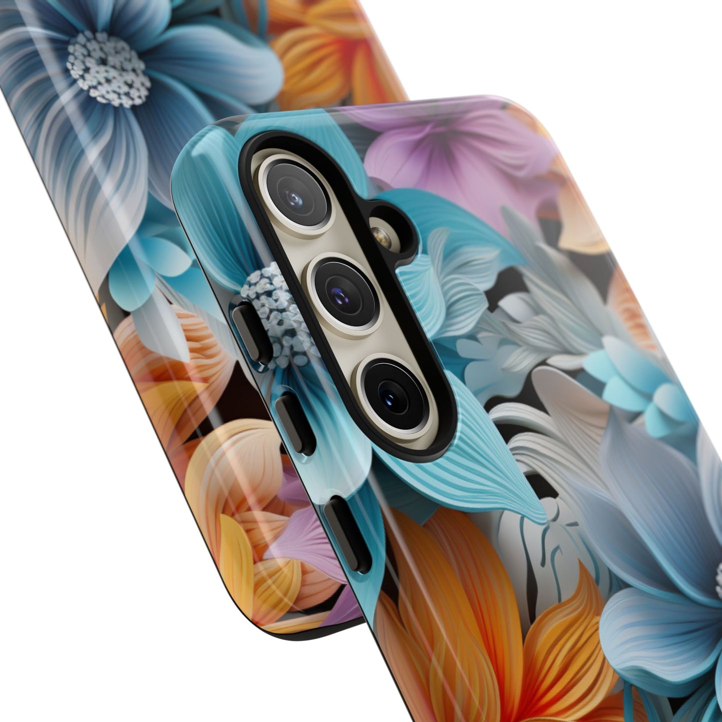 Elegant 3D Floral Bloom Mobile Case – Vivid & Artistic