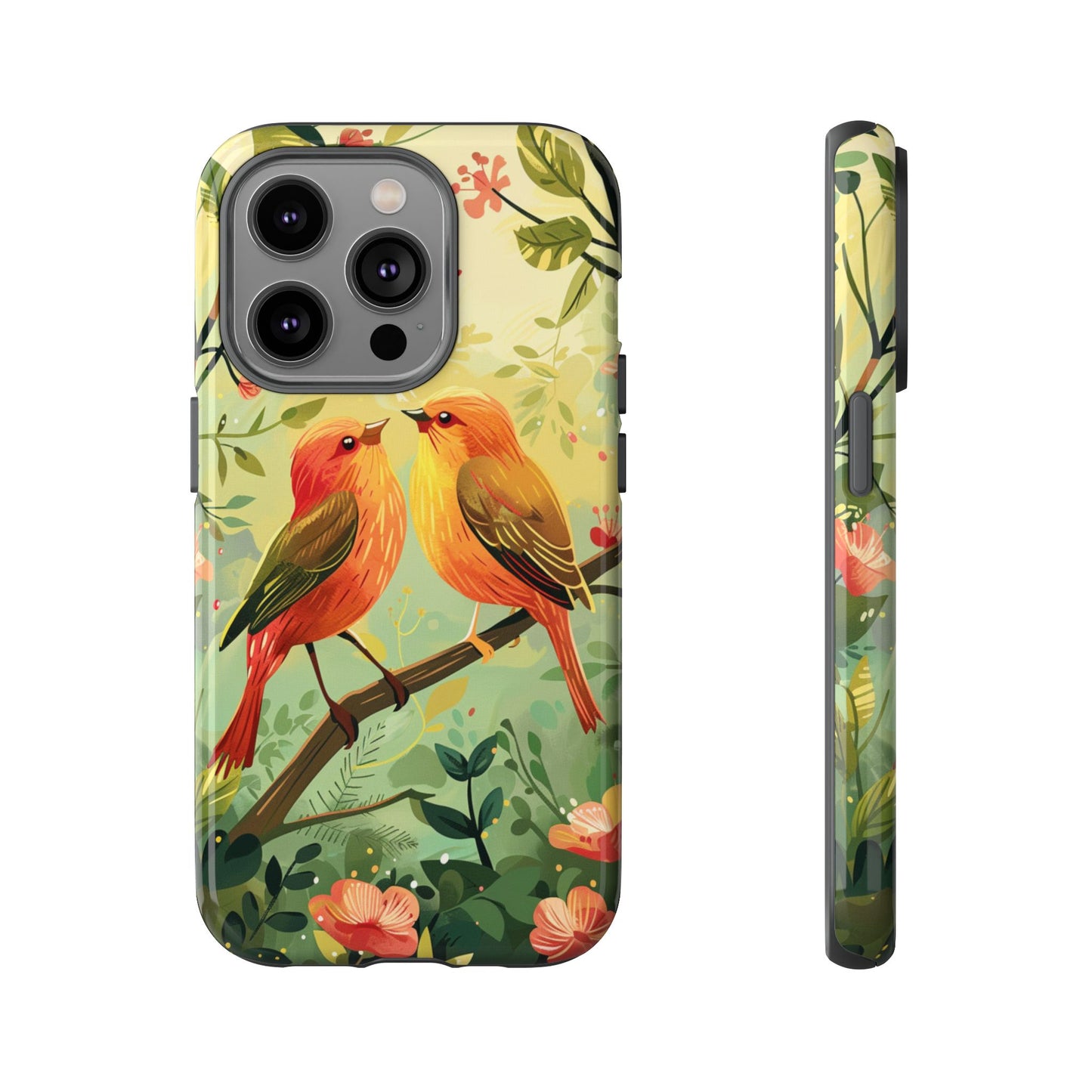 Floral Birds Phone Case β Elegant Nature-Inspired Design for iPhone, Samsung & Google Pixel