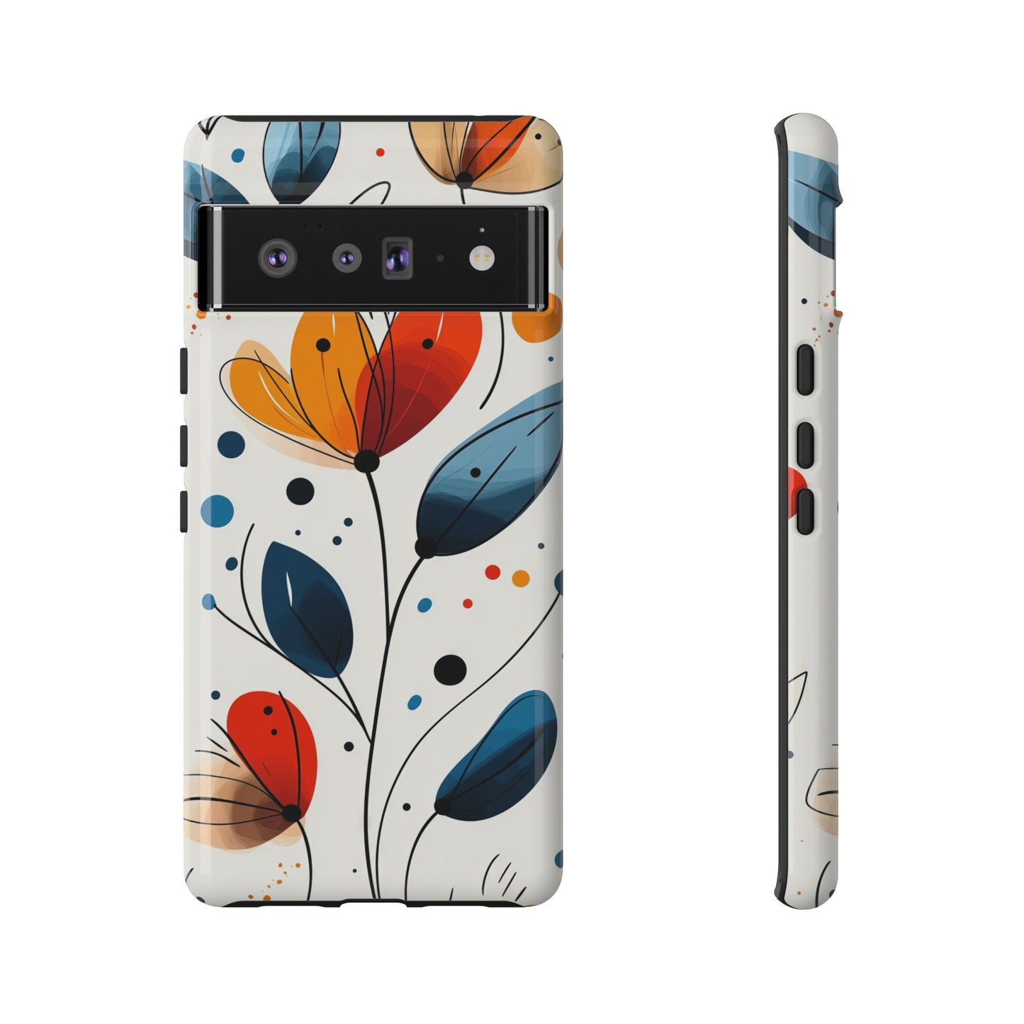 Floral Phone Case for iPhone, Samsung & Pixel | Abstract Colorful Flower Design | Vibrant Botanical Protective Cover