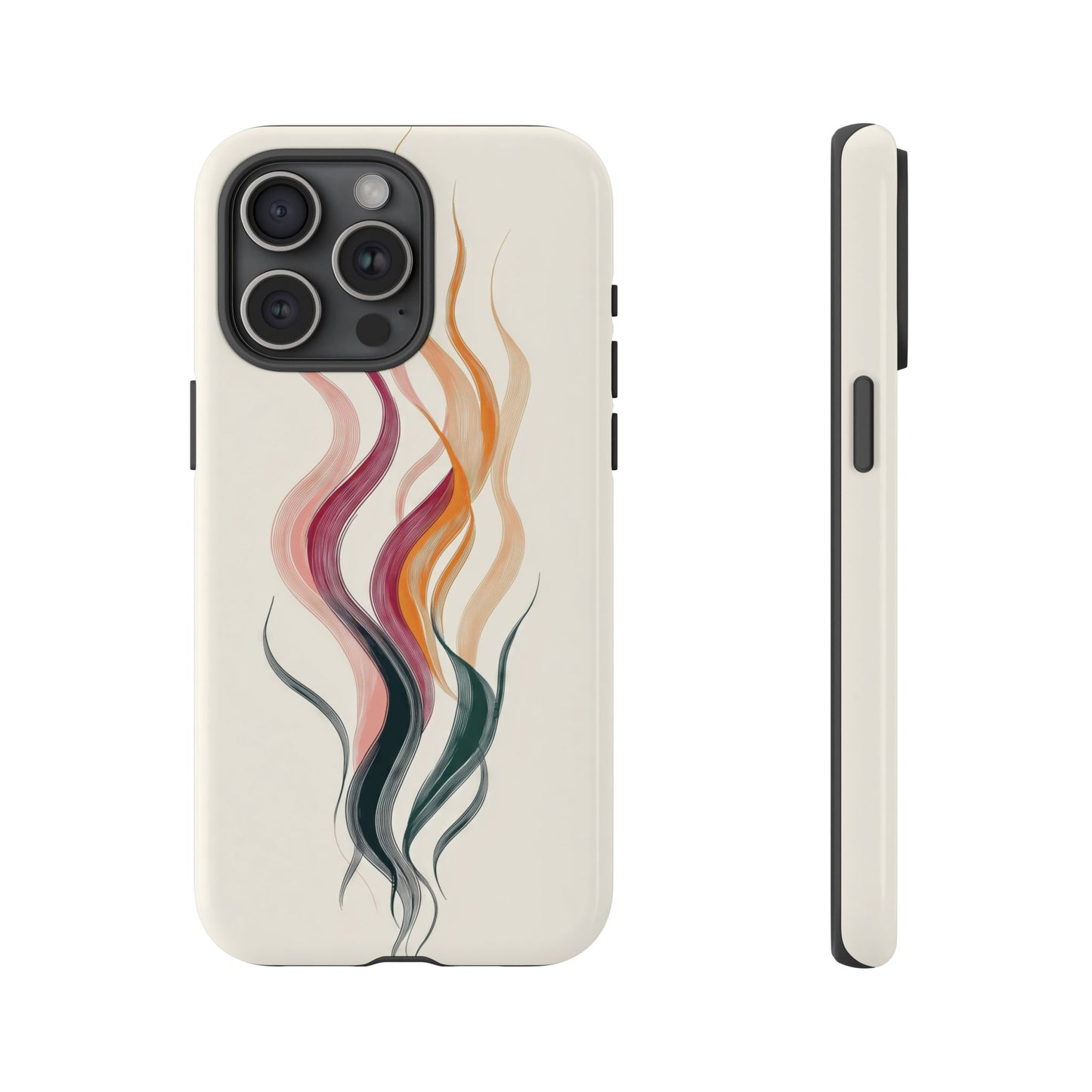 Whispering Waves – Elegant Line Art Abstract Phone Case for iPhone, Samsung & Pixel