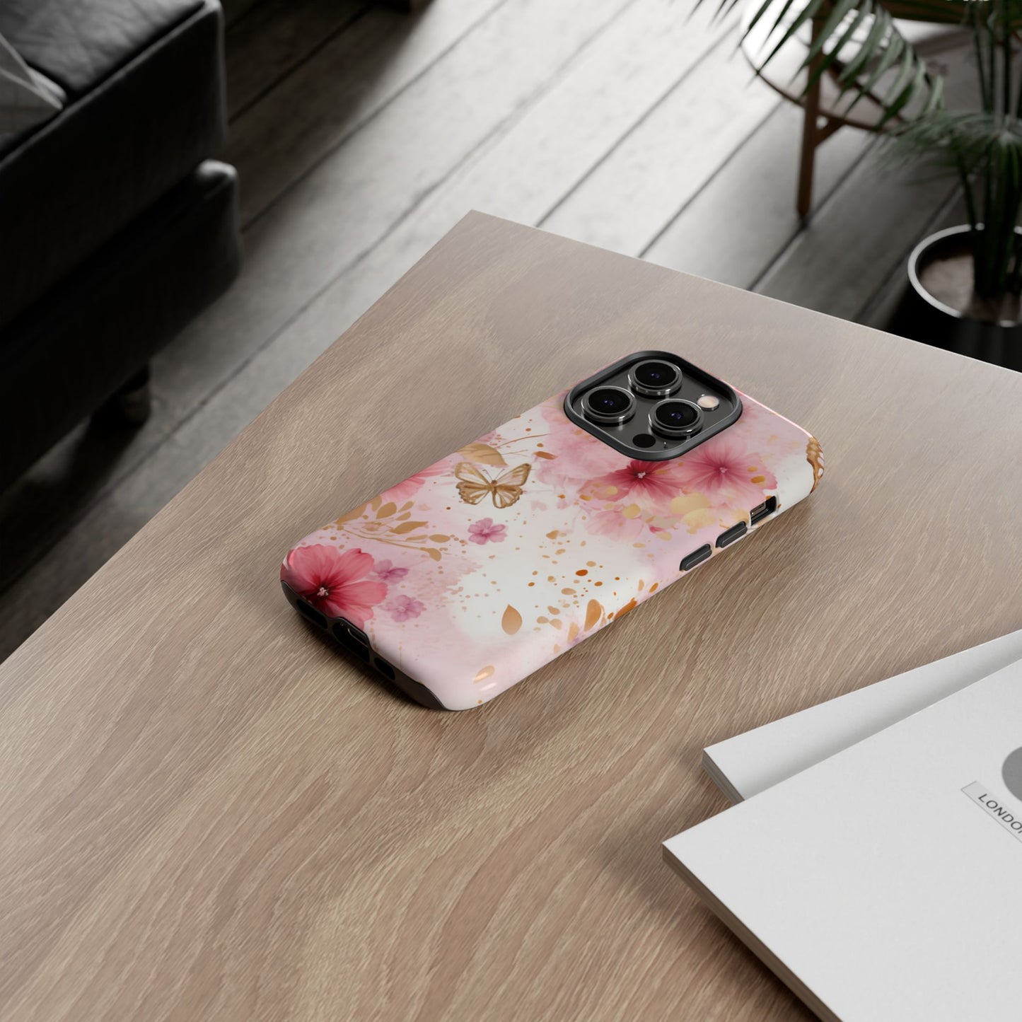 Blush Elegance Floral Mobile Case