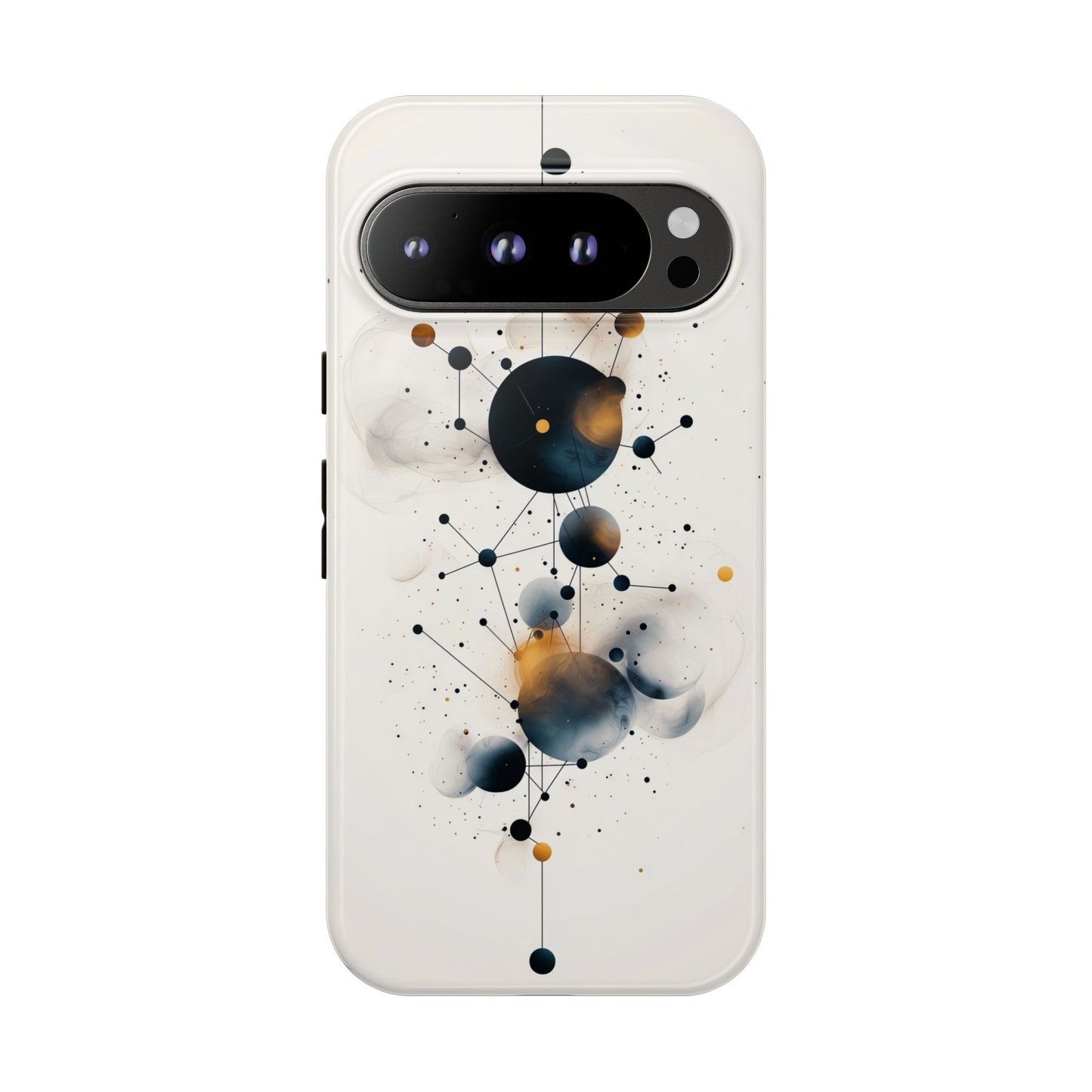 Cosmic Connect – Orbital Geometry Abstract Phone Case for iPhone, Google Pixel, Samsung