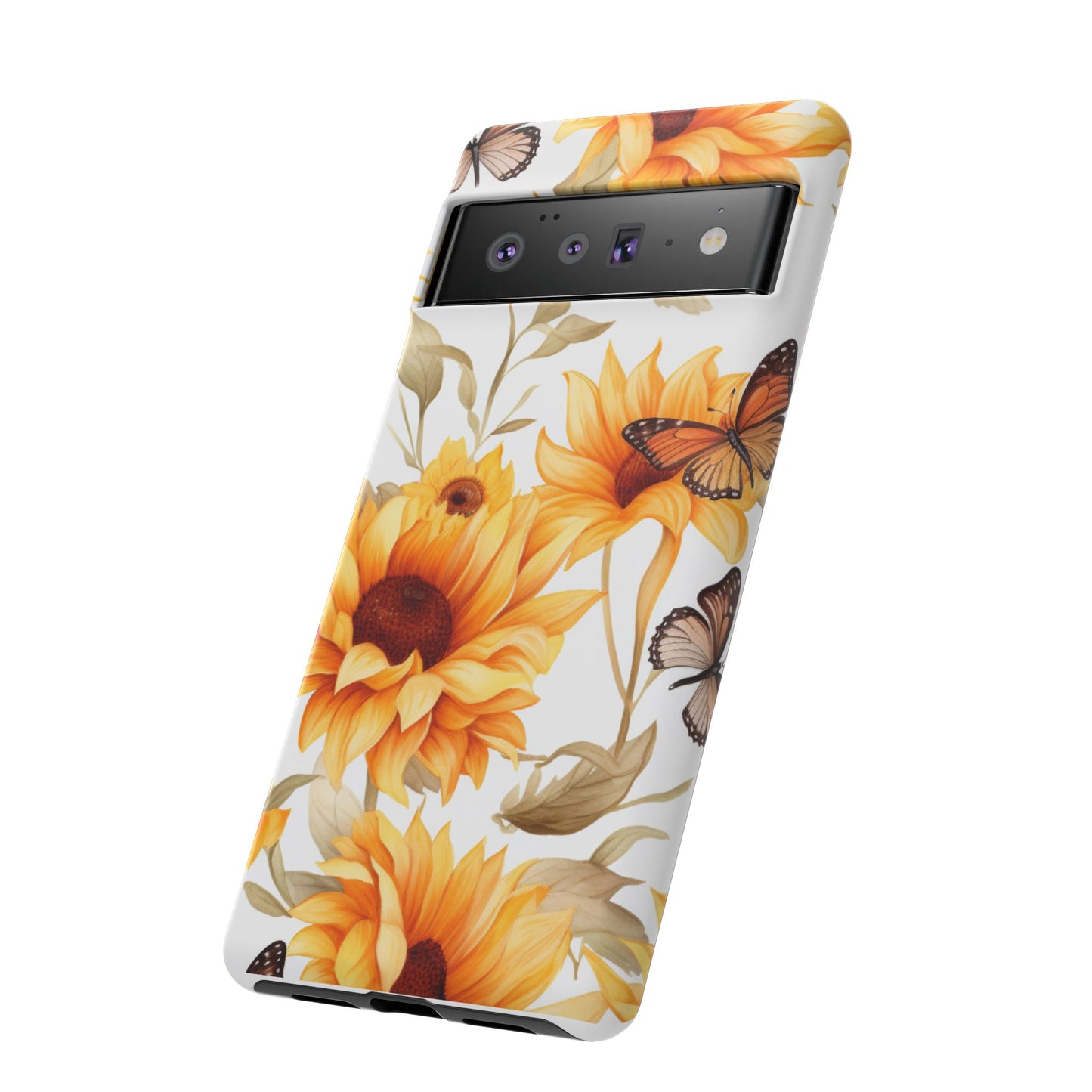 Sunflower & Butterfly Aesthetic Mobile Case – Bright & Nature-Inspired