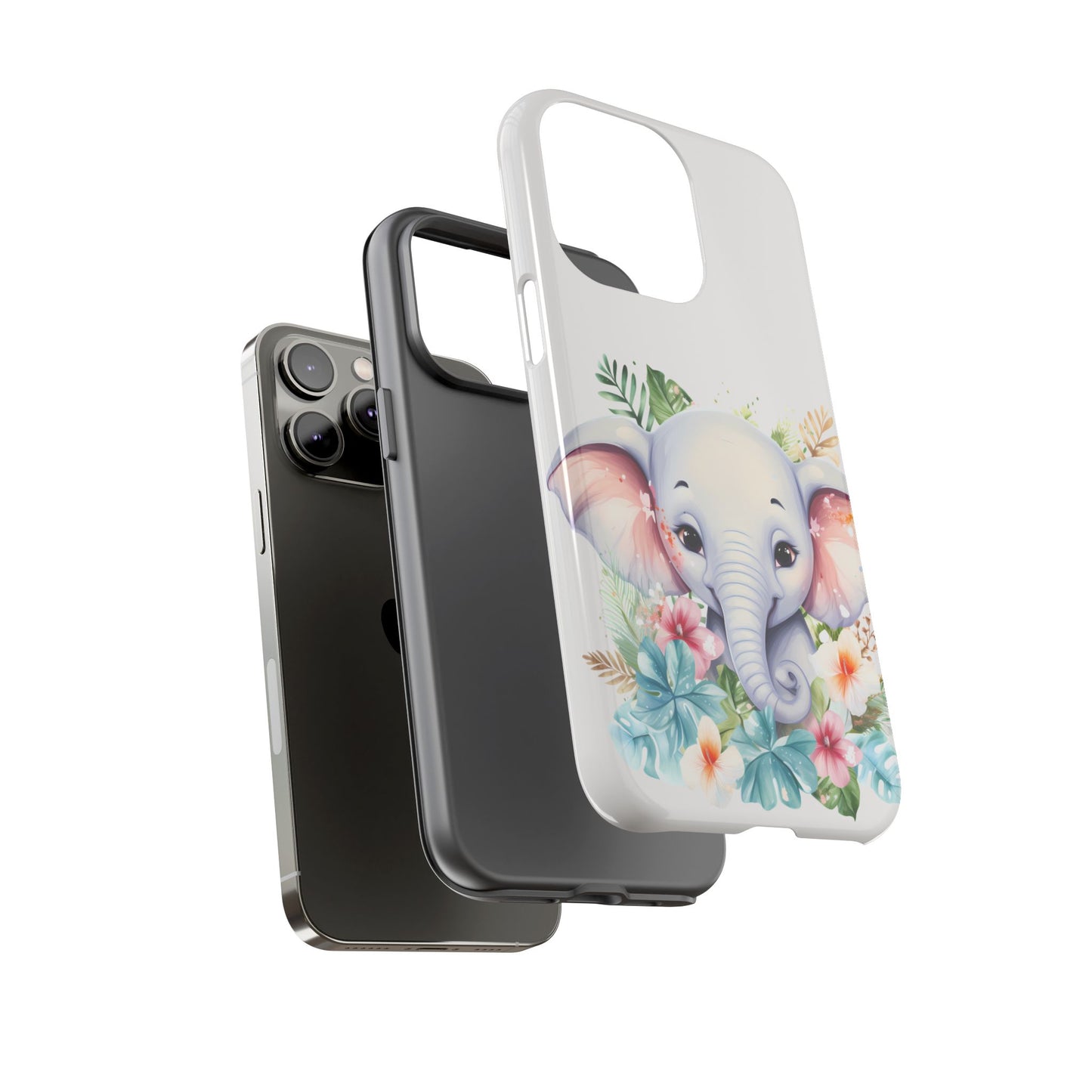 Adorable Baby Elephant Mobile Cover – Floral Fantasy Art