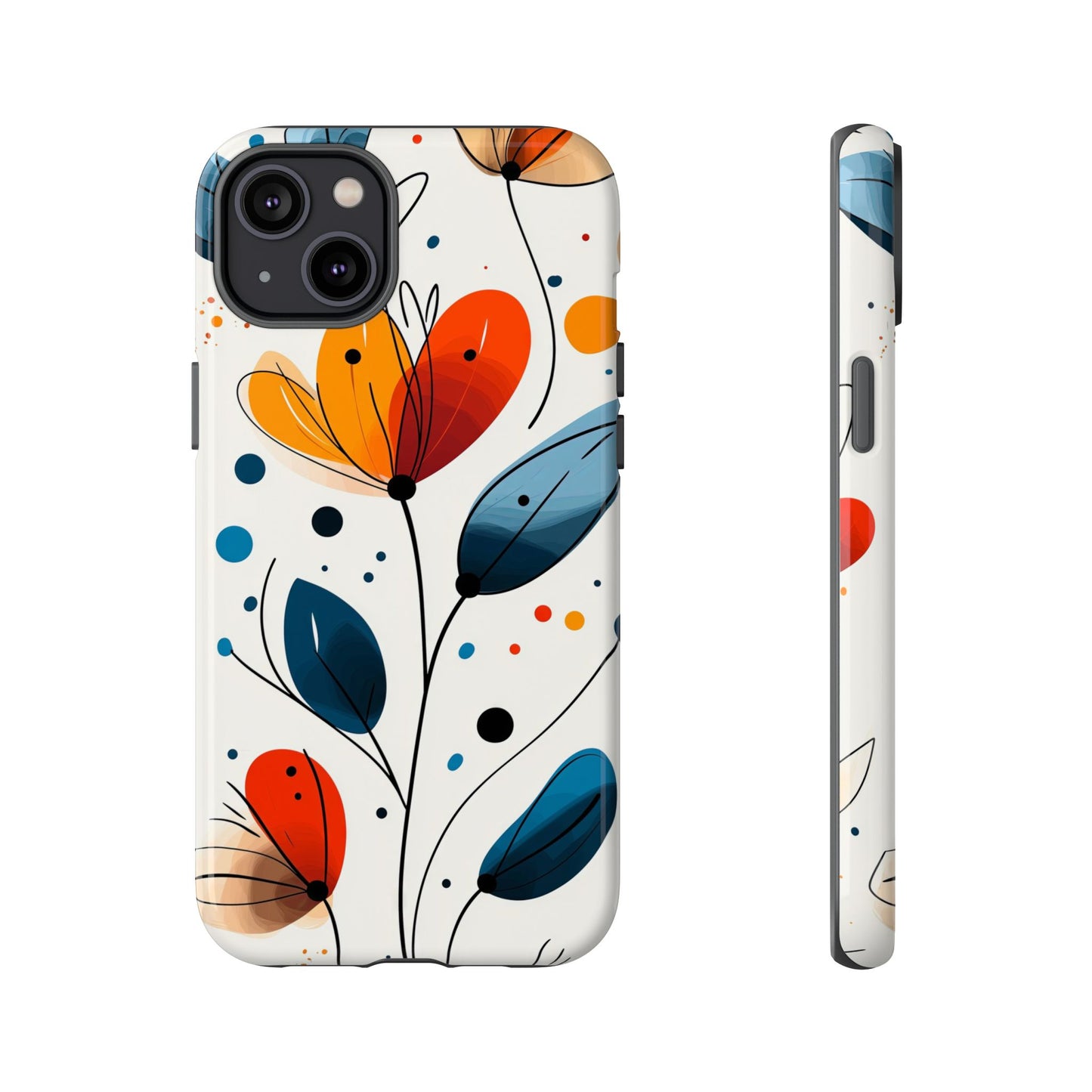 Floral Phone Case for iPhone, Samsung & Pixel | Abstract Colorful Flower Design | Vibrant Botanical Protective Cover