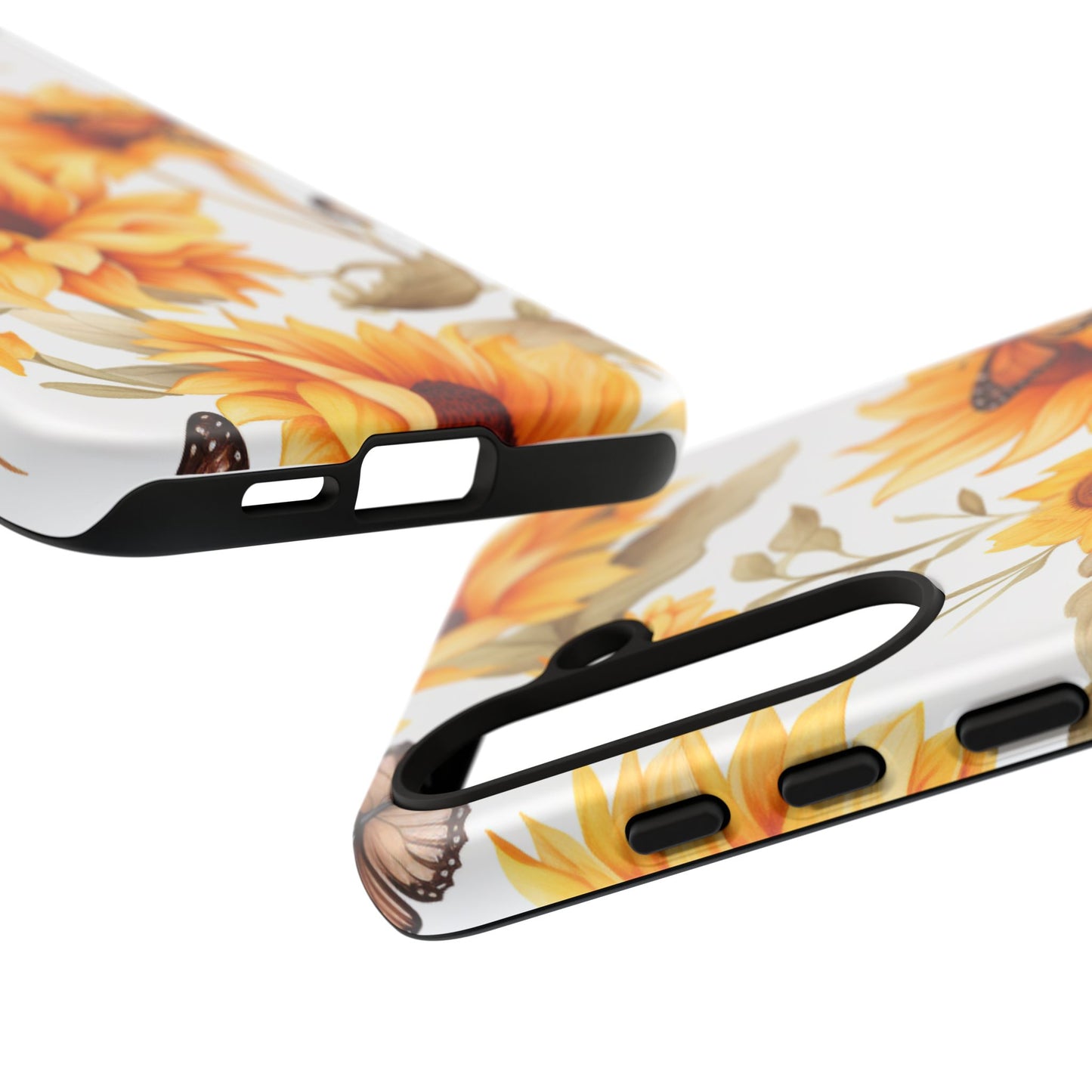 Sunflower & Butterfly Aesthetic Mobile Case – Bright & Nature-Inspired