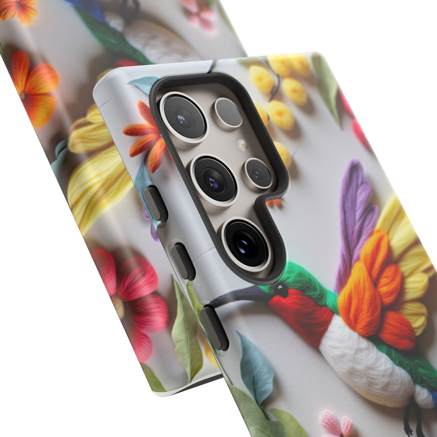Elegant Hummingbird with Floral Mosaic Design | Nature's Artistic Vibes | iPhone 16 Pro