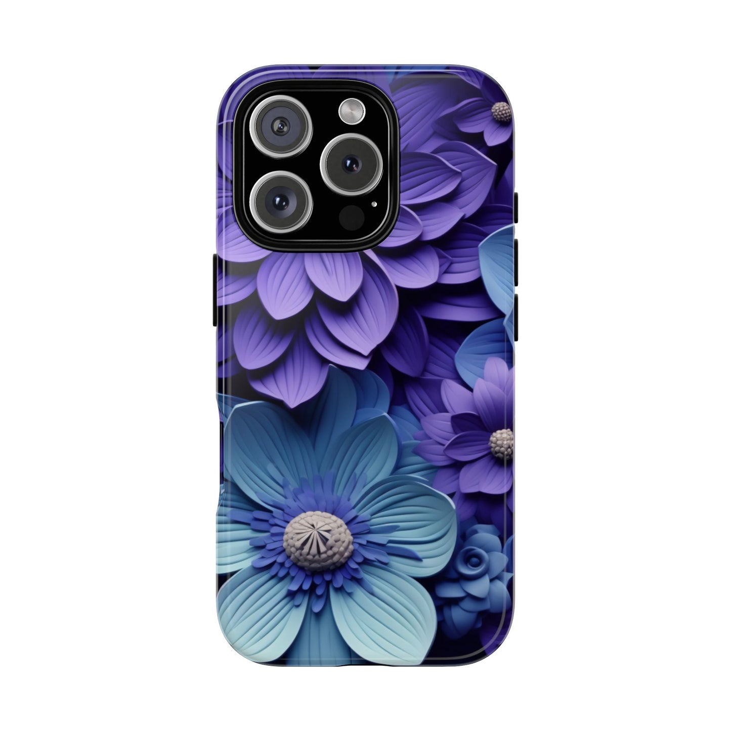 Royal Blue Floral Phone Case – Elegant & Luxurious Design