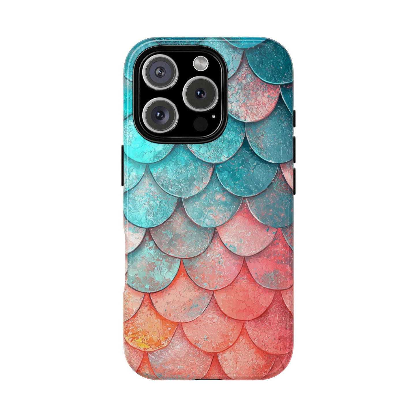 Serene Waves – Colorful Fish Scale Phone Case for iPhone, Pixel & Samsung