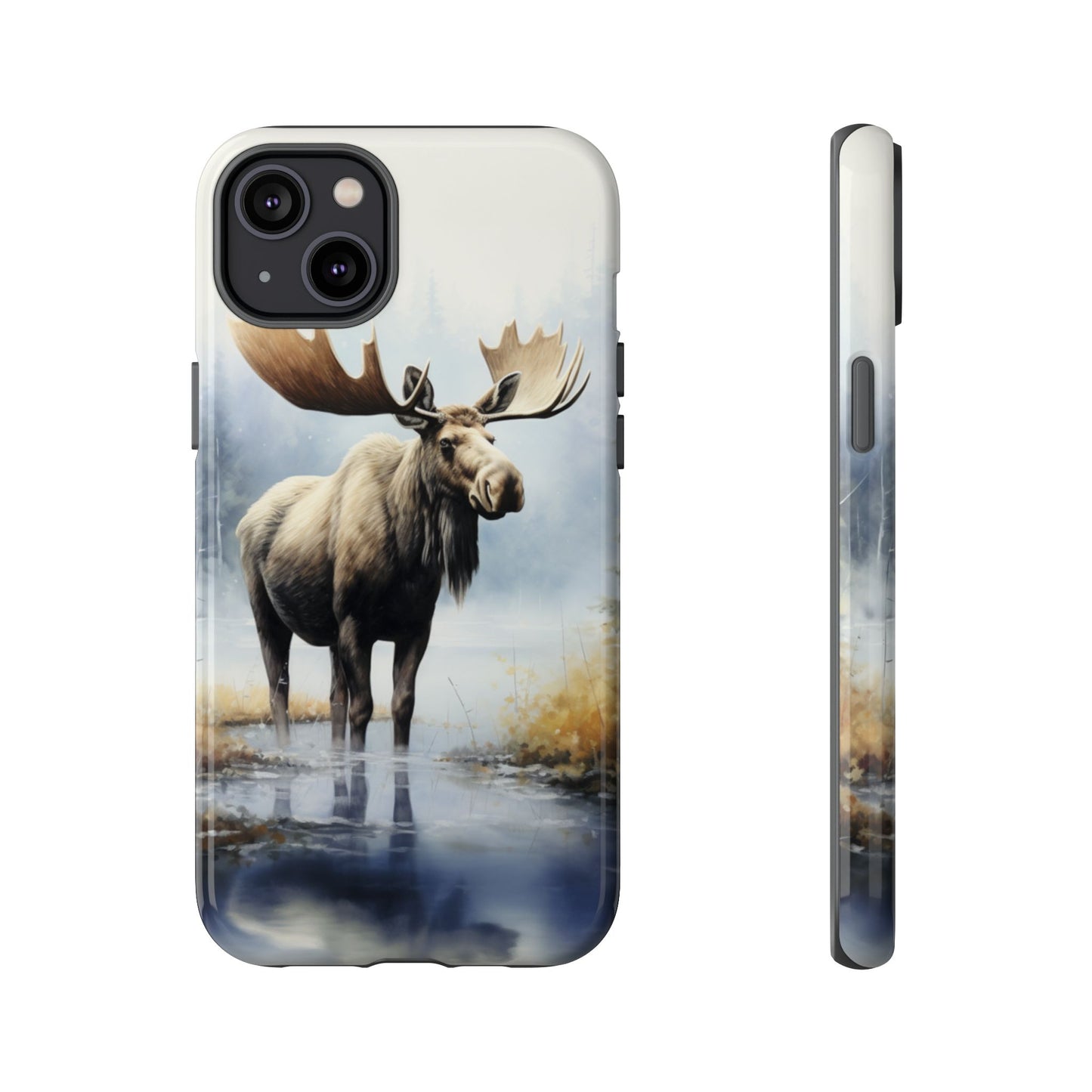 Majestic Moose Print Phone Case β Durable & Stylish Wildlife Design - iPhone, Samsung & Google Pixel Cover - Artistic Elk Phone Case, Animal Lover Gift