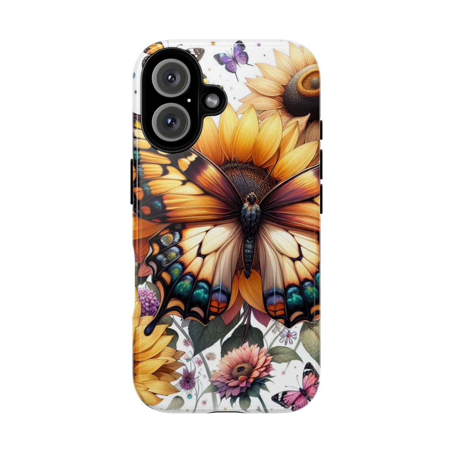 Golden Wings – Sunflower & Butterfly Wonderland Mobile Cover