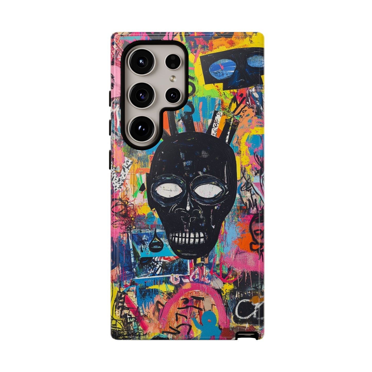 Street Art Phone Case – Basquiat-Inspired Phone Cover– Bold, Graffiti-Inspired Cover - iPhone, Samsung & Google Pixel Cover - Artistic Painting Case, Art Lover Gift