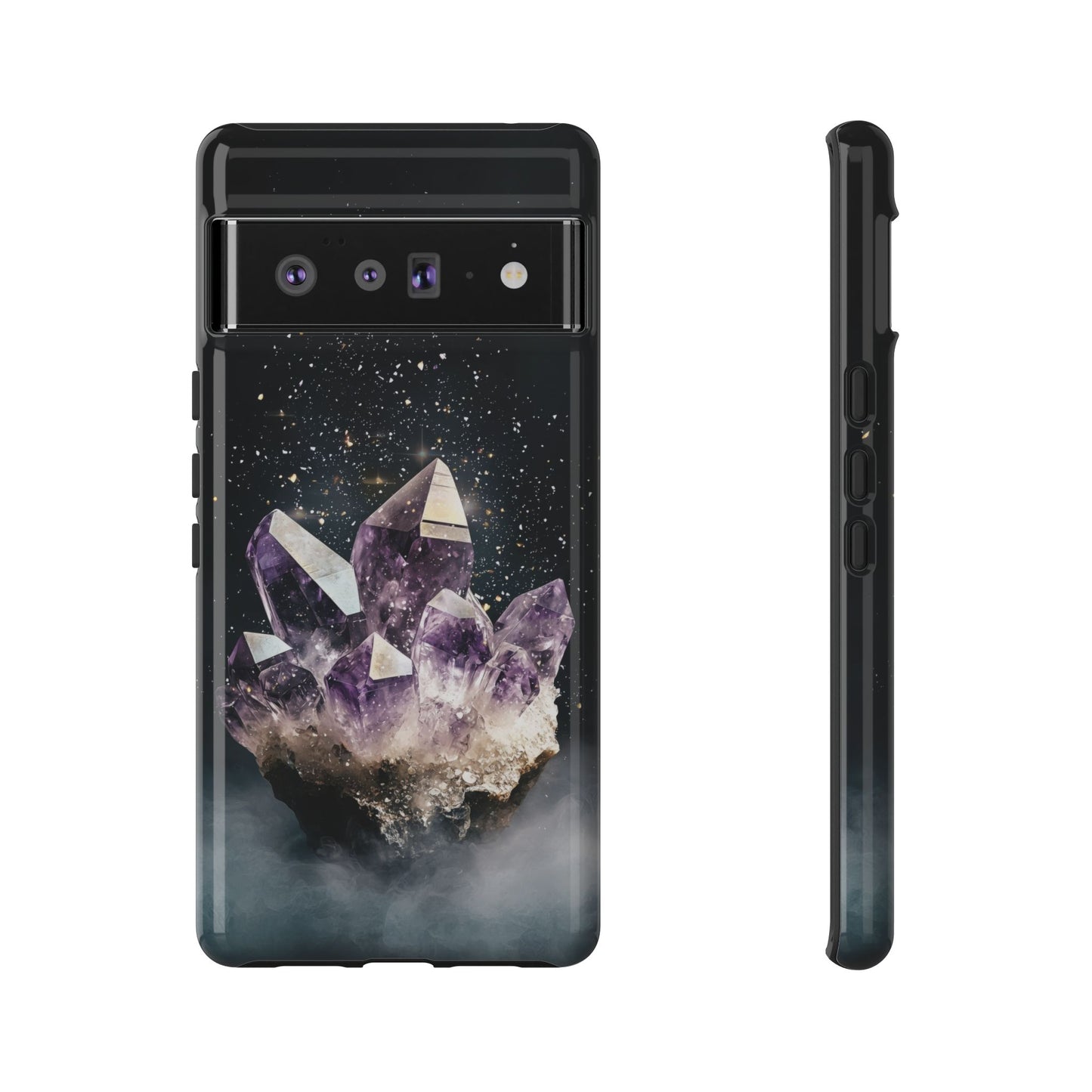 Celestial Amethyst Crystal Phone Case for iPhone, Samsung & Google Pixel