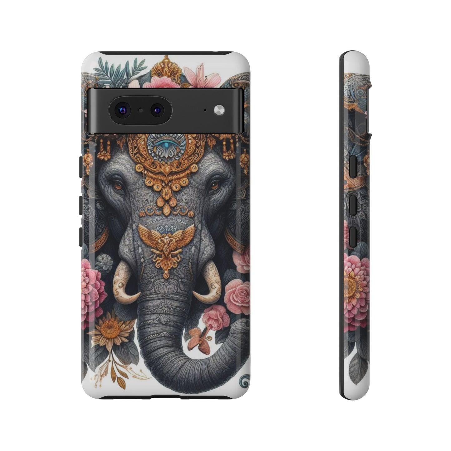 Golden Royal Elephant Mobile Cover – Luxurious Ornate Art