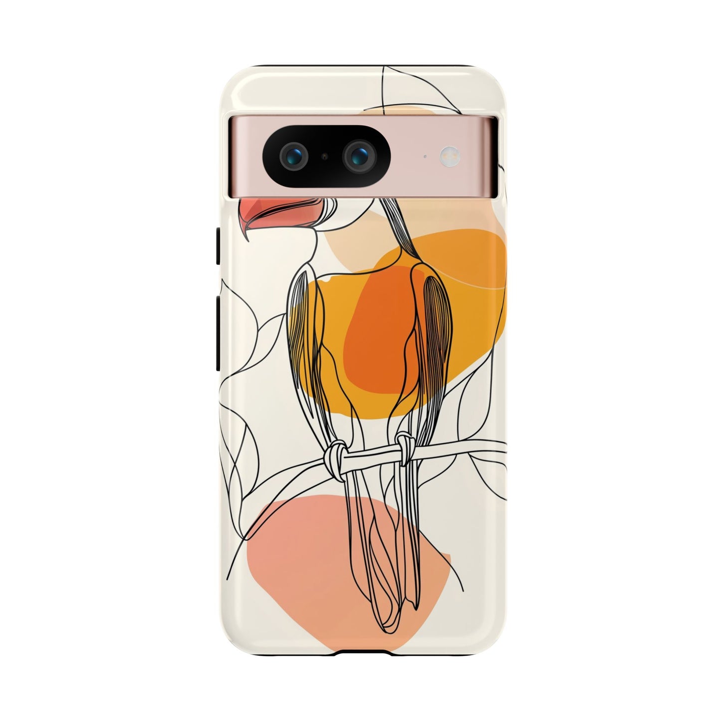 Tropical Lines: Abstract Toucan Art Phone Case for iPhone, Samsung & Pixel