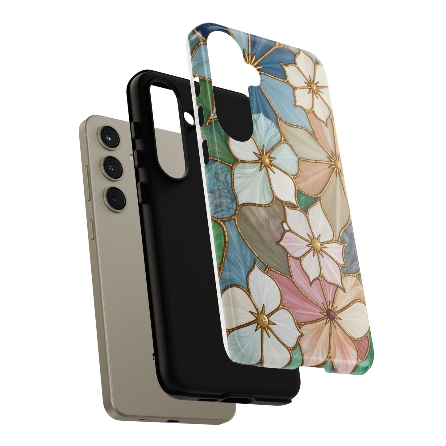 Floral Symphony: Stained Glass Elegance
