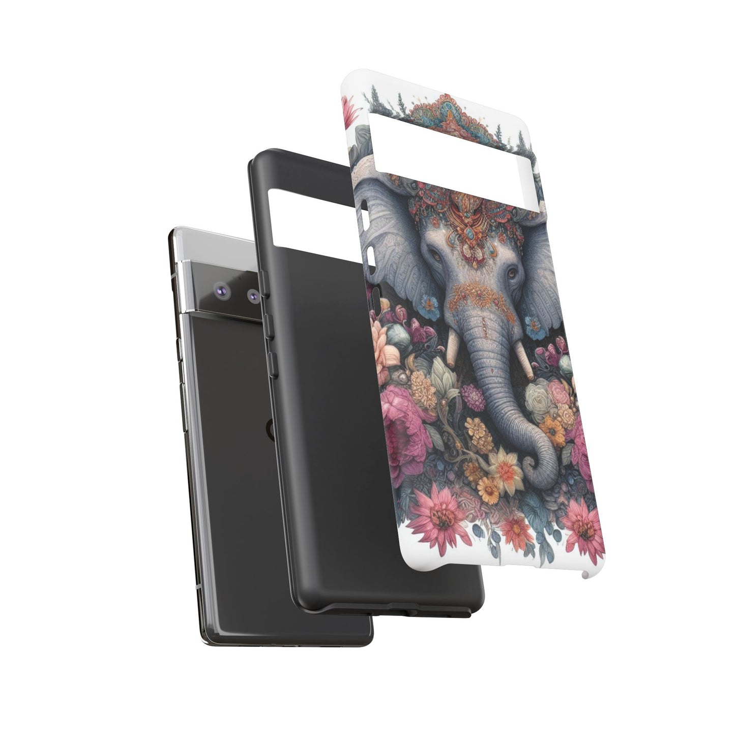 Regal Ornate Elephant Mobile Cover – Majestic Bohemian Art